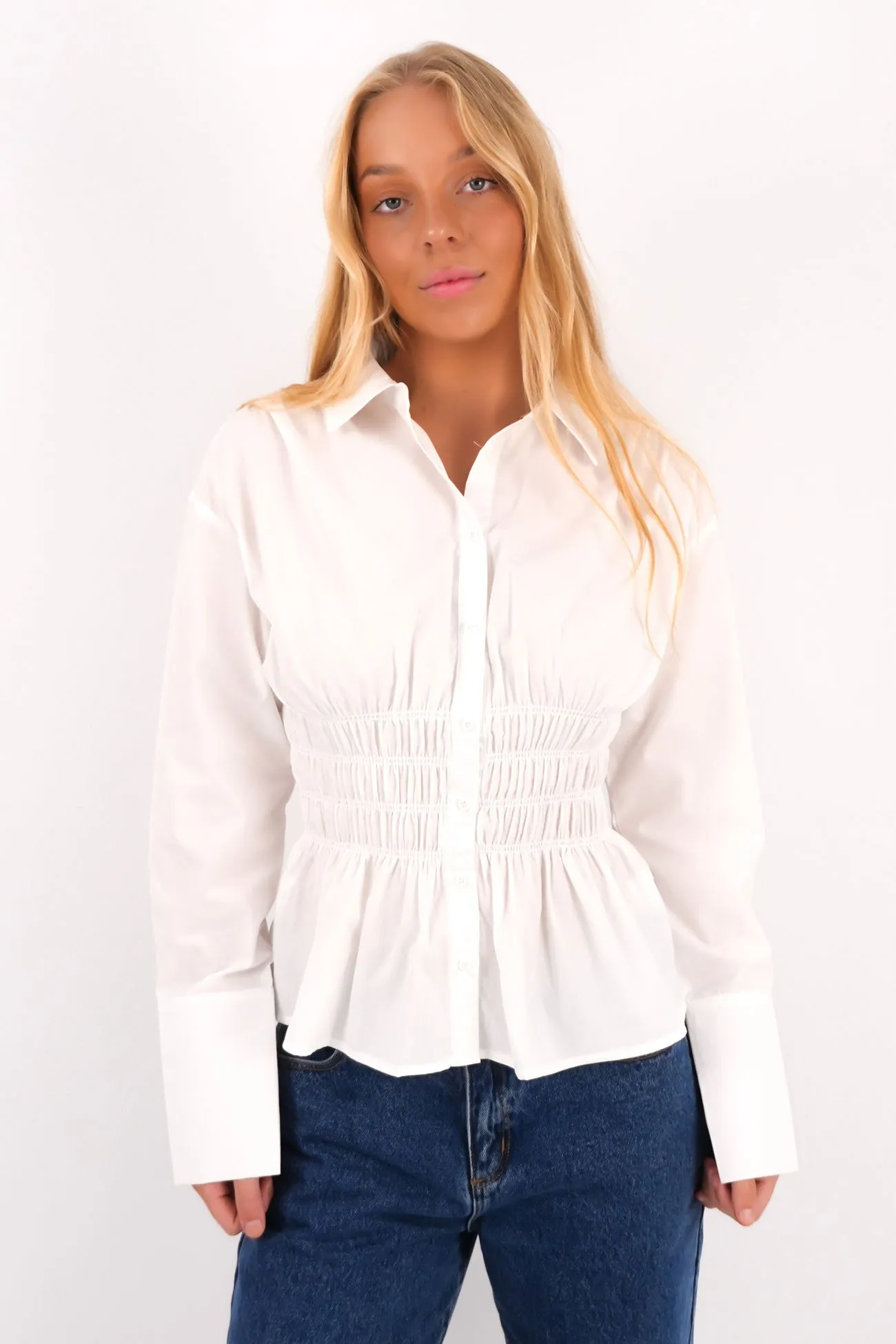 Workout Elain Long Sleeve Shirt White