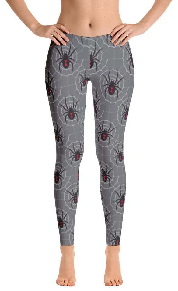 Squat Proof Camping Gear Studio Practice Maternity Wear ReadyGOLF: Black Widow Grey Women's All-Over Leggings