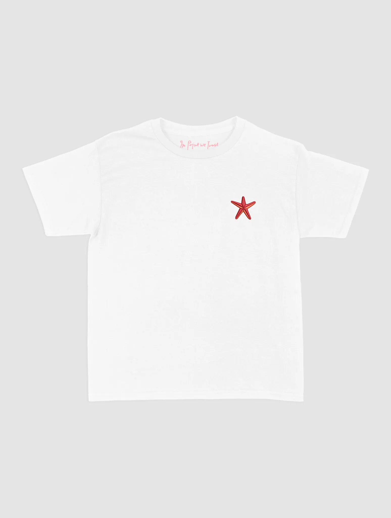 Layering Piece starfish embroidered baby tee