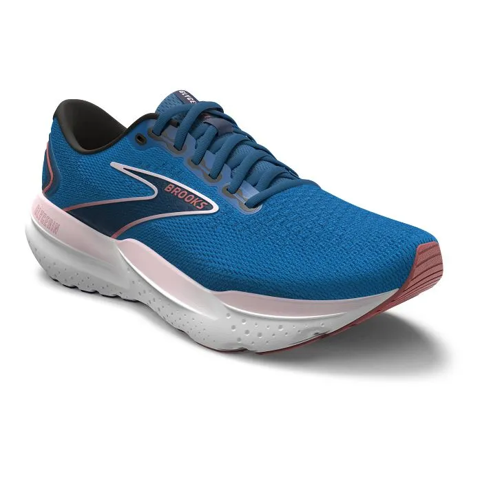 cushioned - sole shoes Womens Brooks Running Glycerin 21 in Blue/Icy Pink/Rose