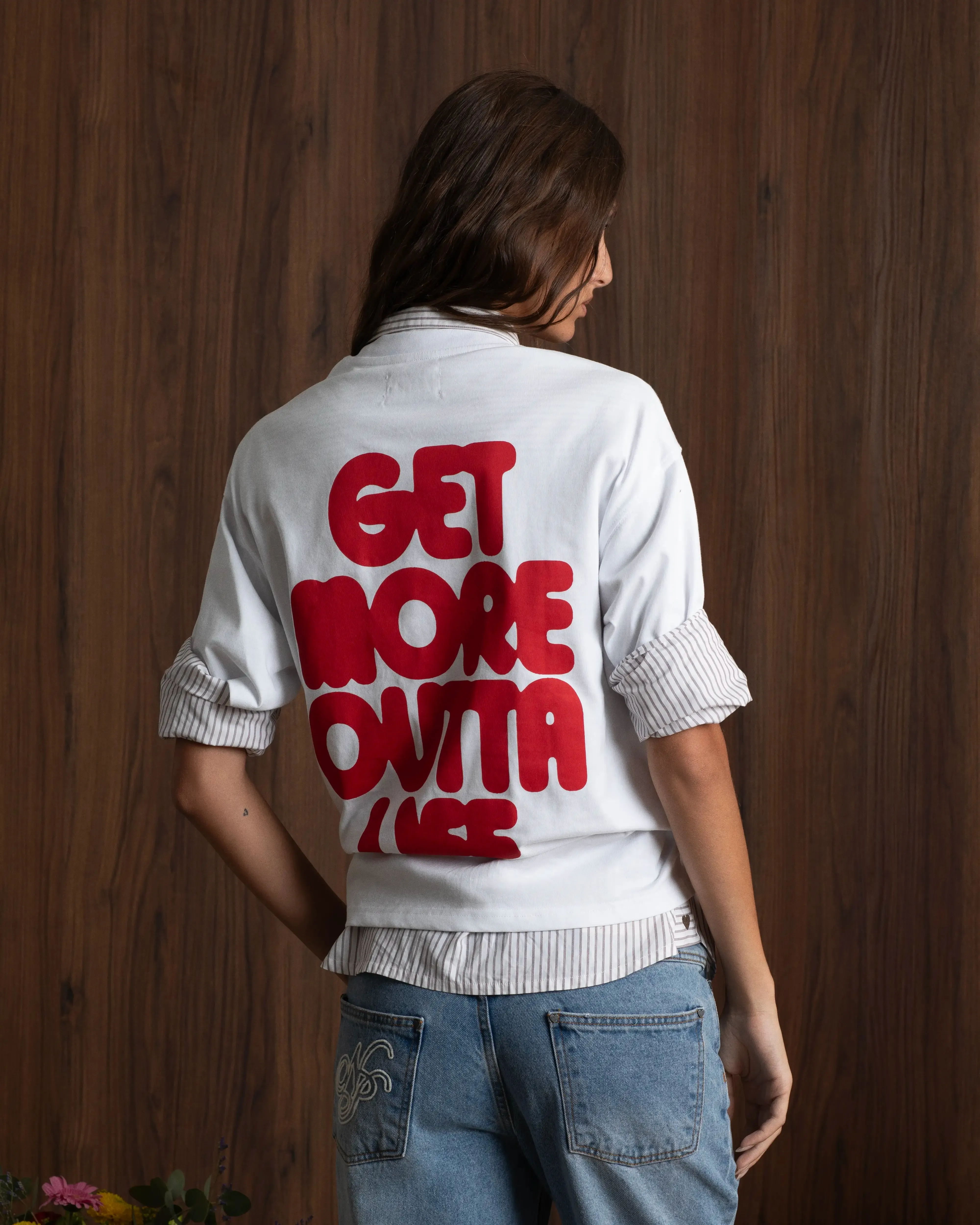 Story Mood Always Late Tee White