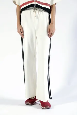 Low Profile Design WIDE LEG TROUSER WITH STRIPED DETAILS