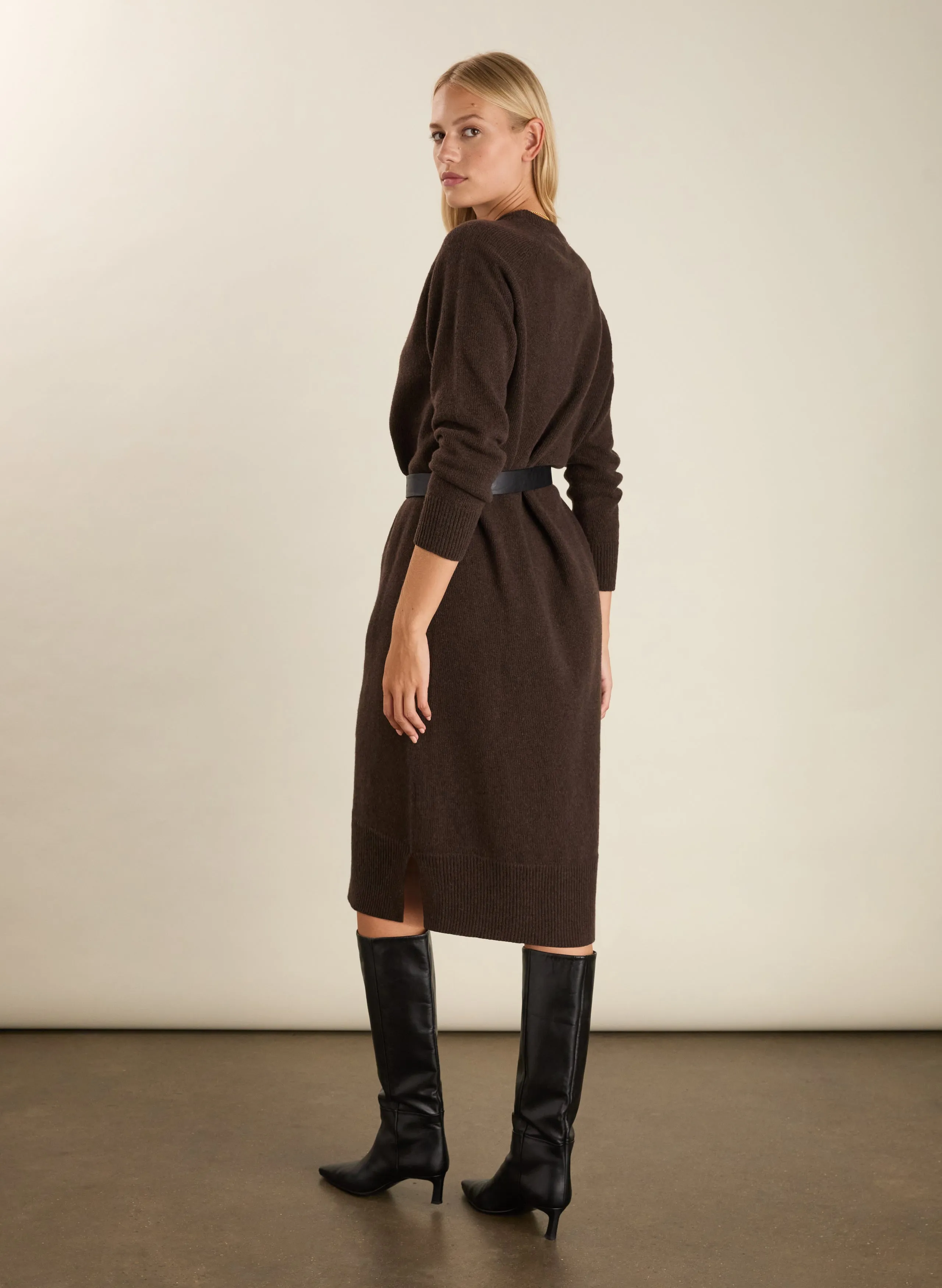 Snag-Resistant Alison Wool Blend Knitted?Dress