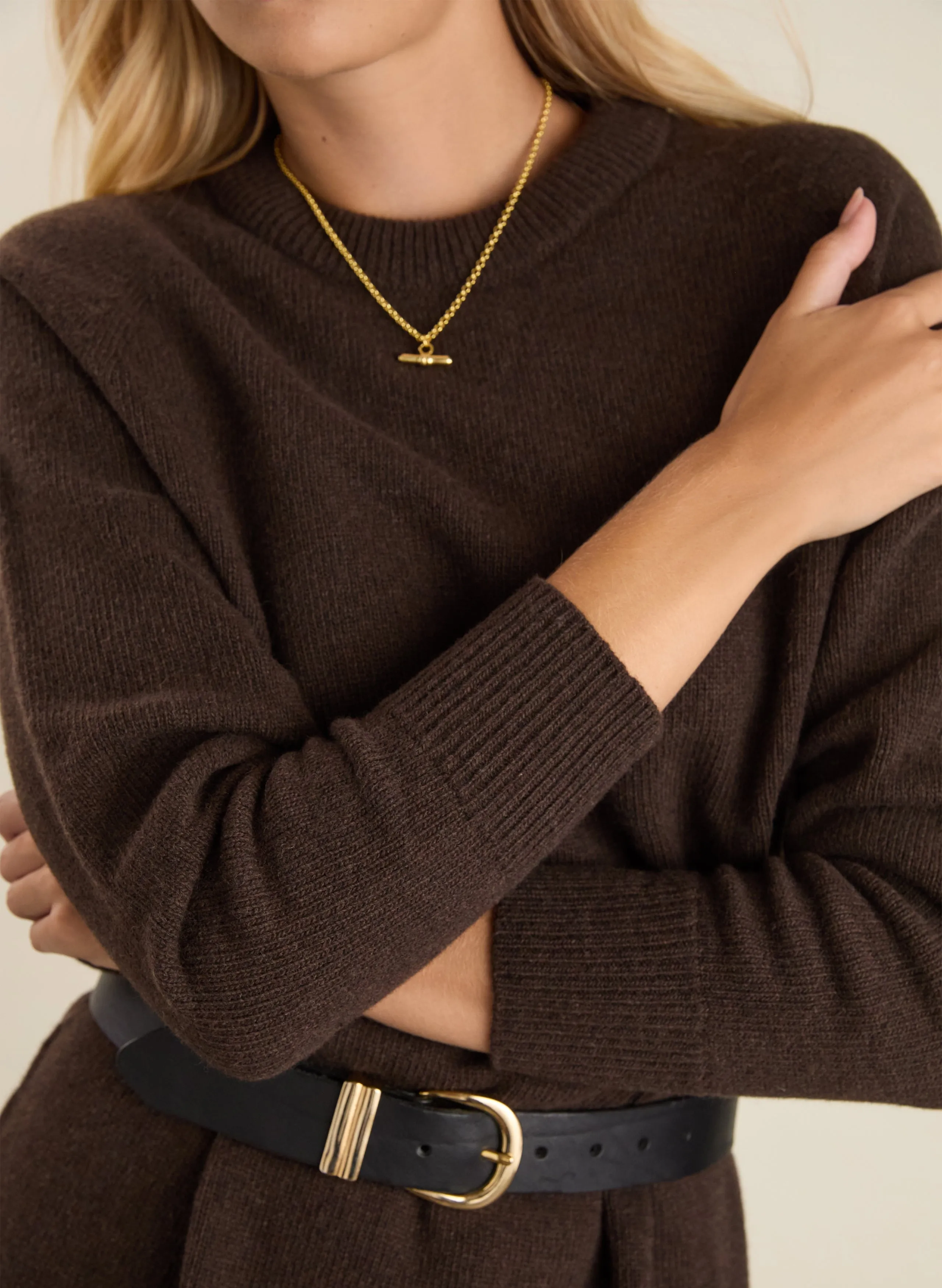 Alison Wool Blend Knitted?Dress Casual chic dress