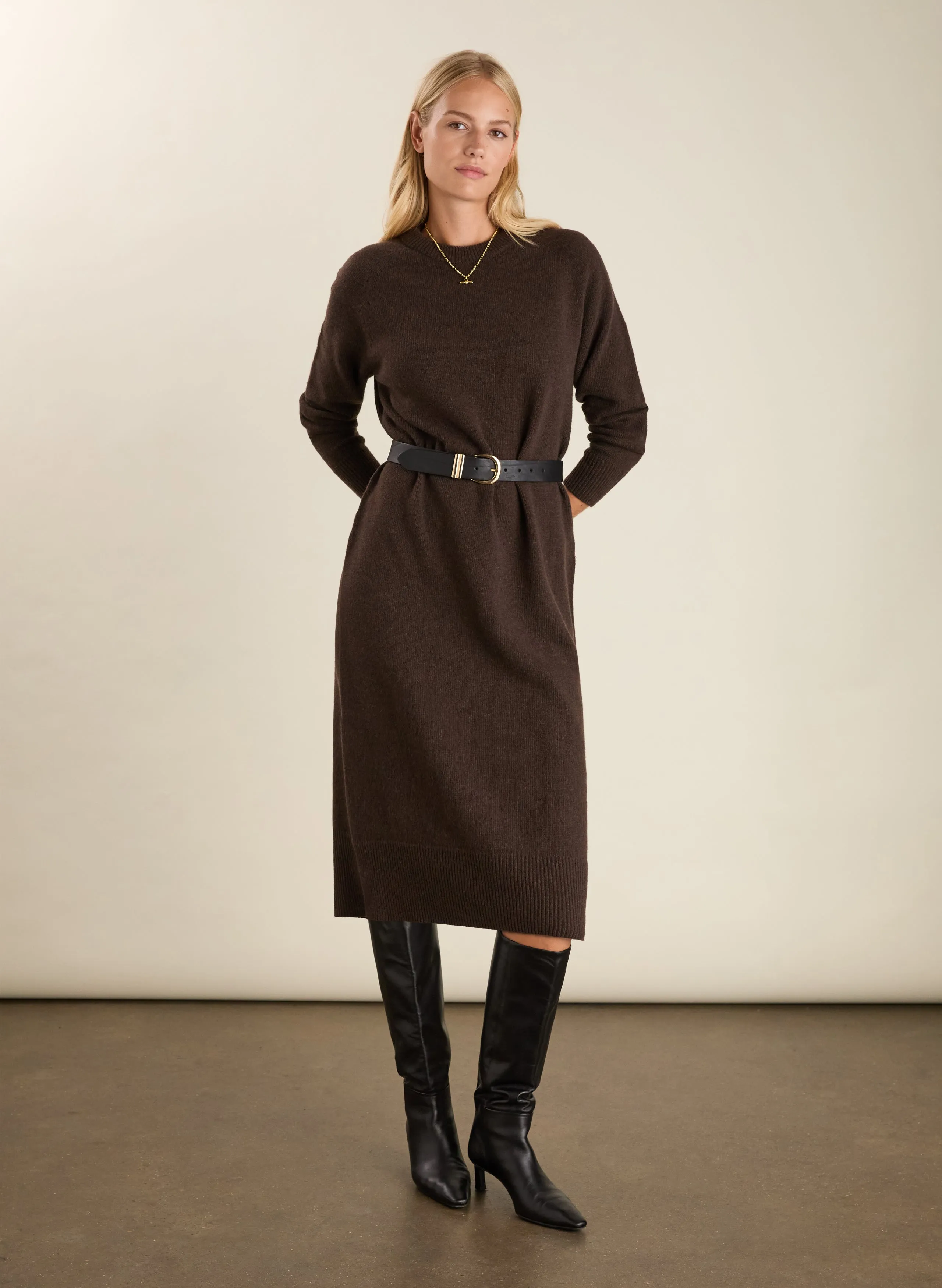 sophisticated appearance Alison Wool Blend Knitted?Dress