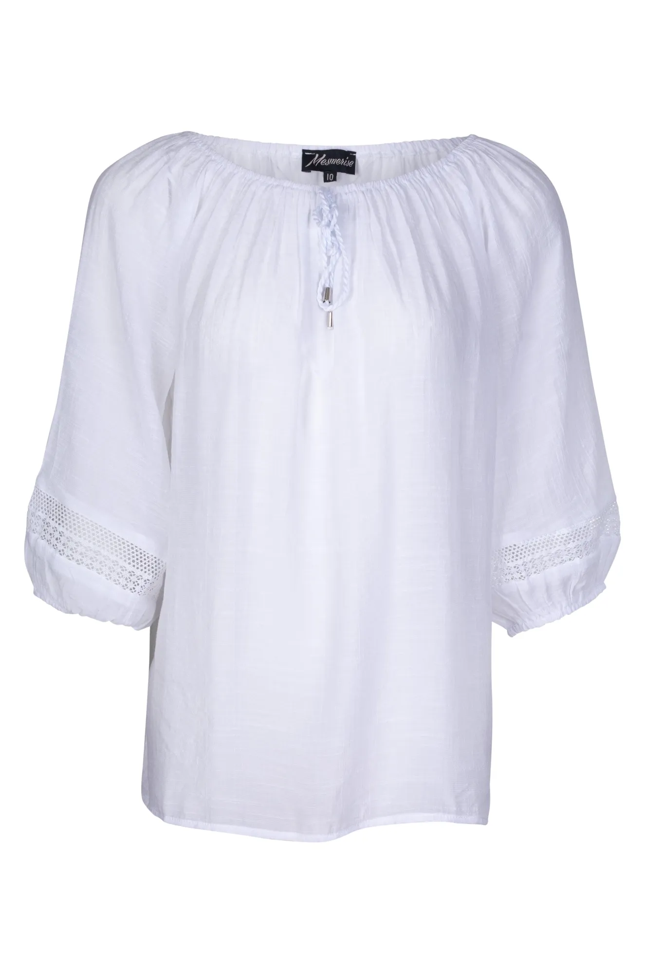 Fashionable Look Bardot inspired Top | WHITE | 8826A1