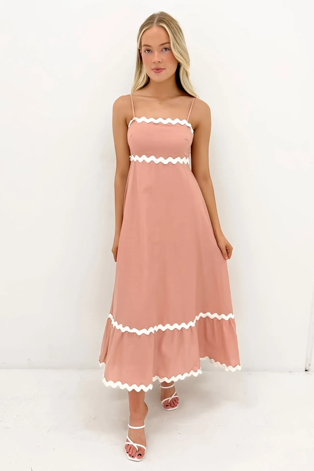 Relaxed Waistband Norah Maxi Dress Blush