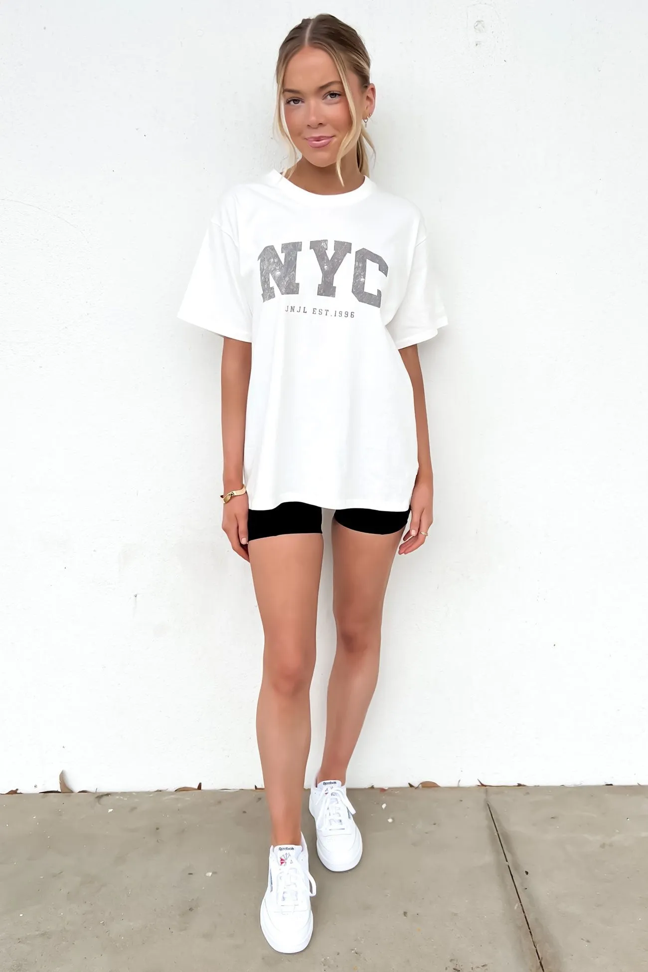 Stretch Waist Breathable wear NYC Tee Vintage White