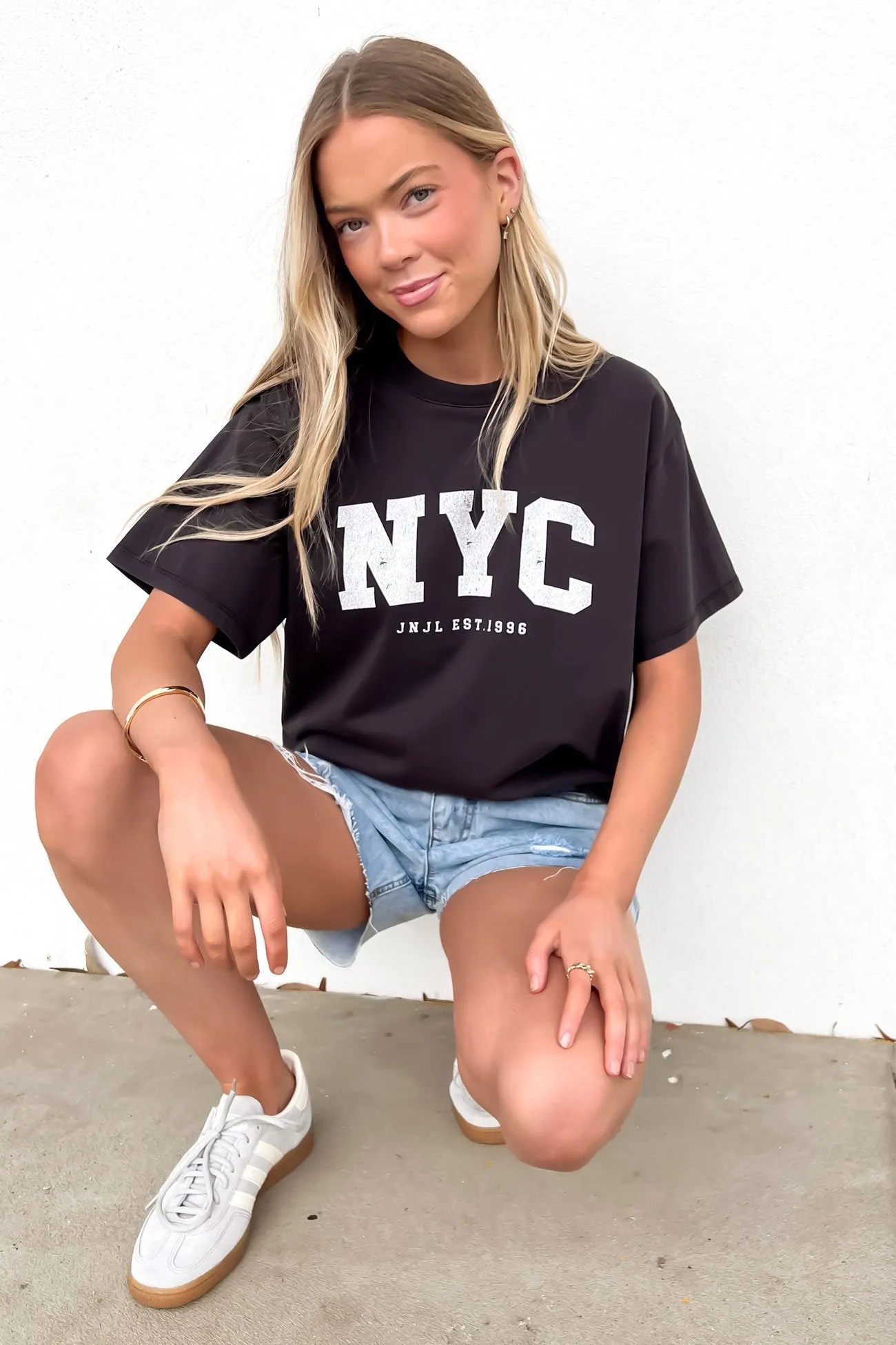 NYC Tee Washed Black casual outing