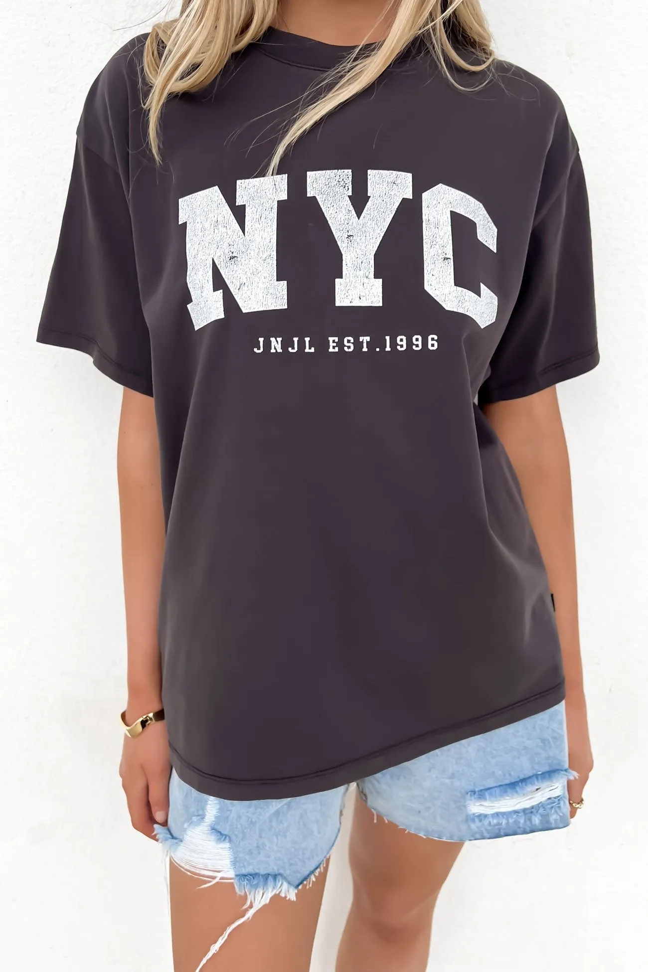 NYC Tee Washed Black Chic Style Trend