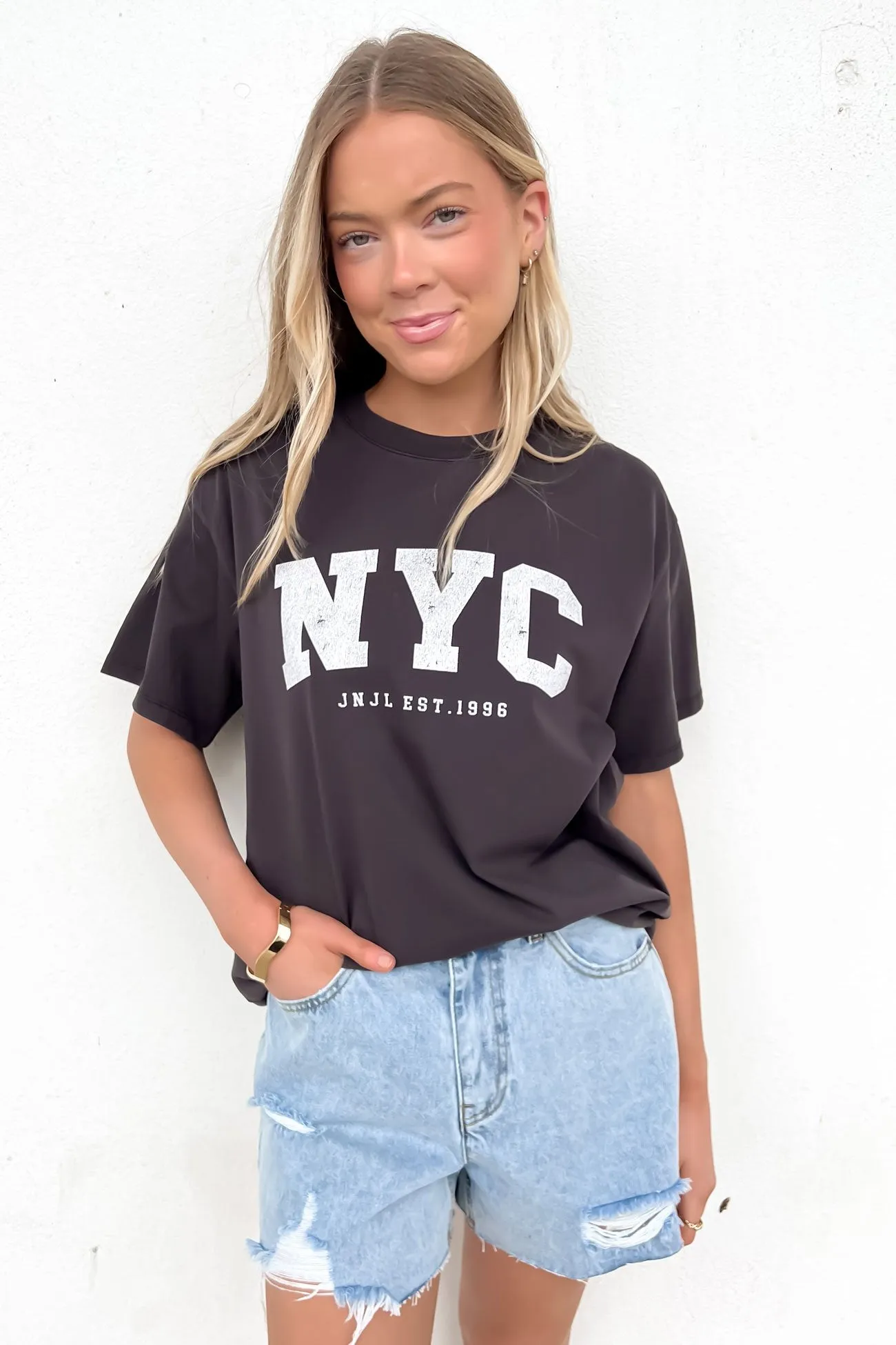 Thermoregulating Fabric NYC Tee Washed Black