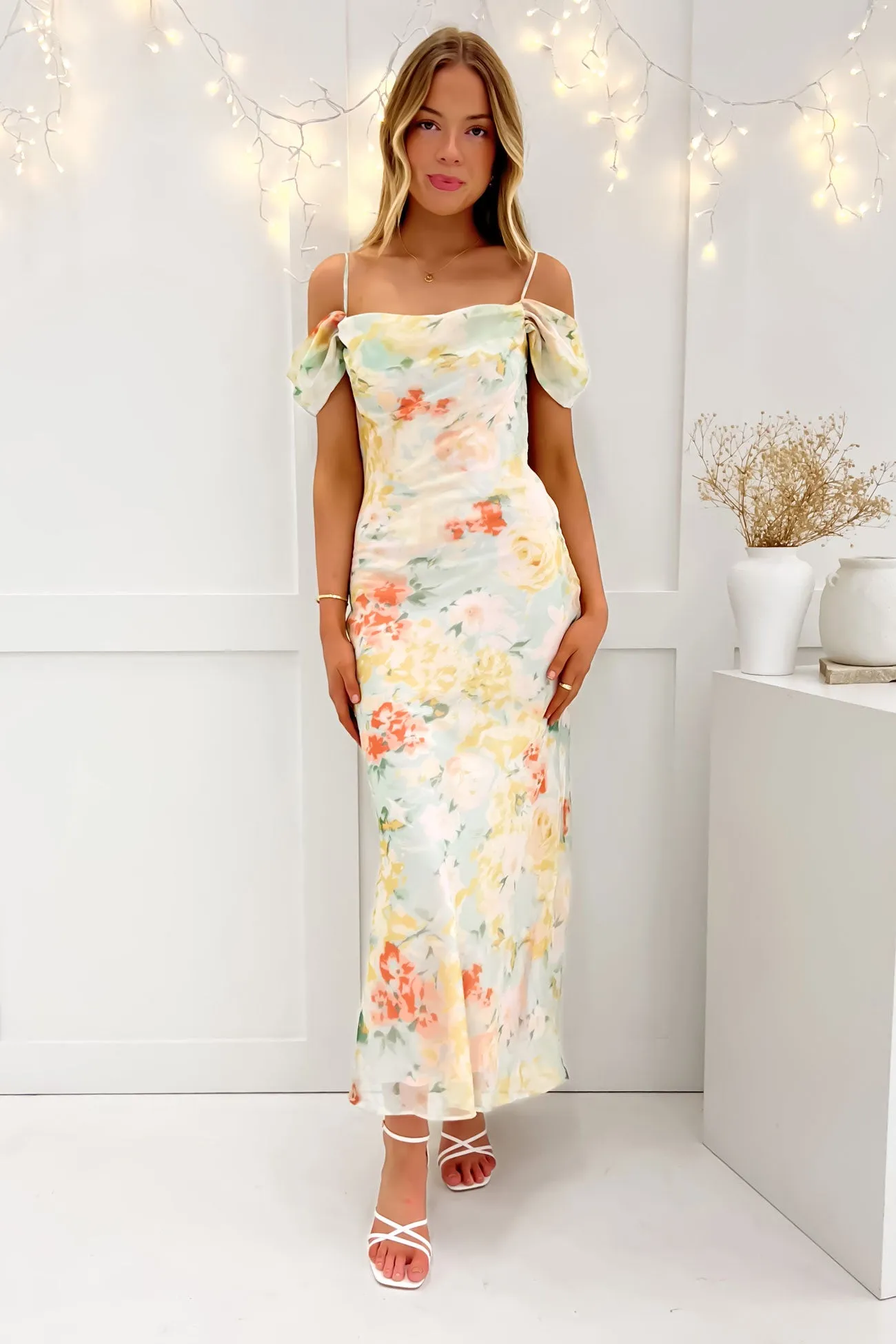 Underwire-Support Flow Line Nydia Midi Dress Misty