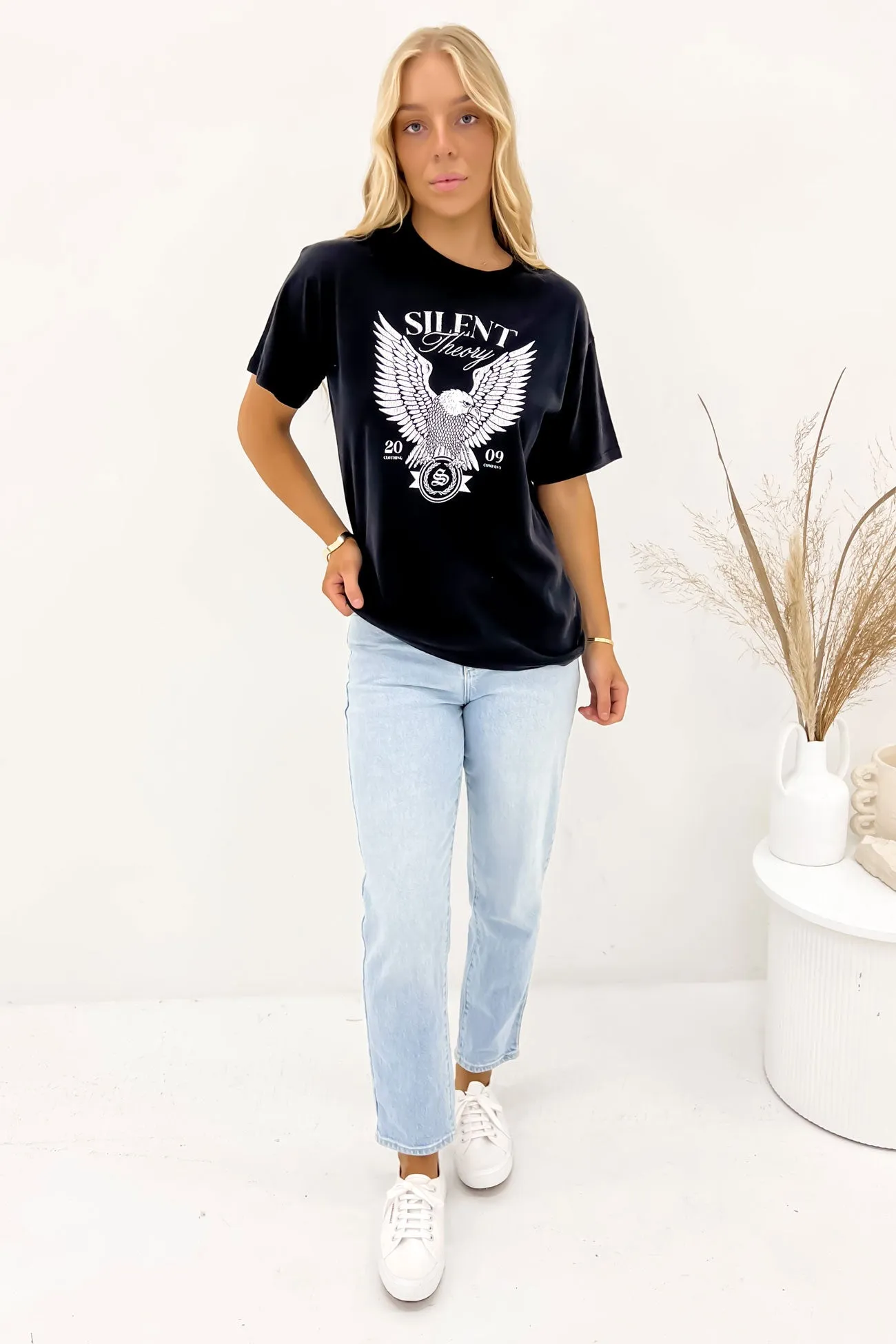 Comfy Vibes tall size Limitless Tee Washed Black