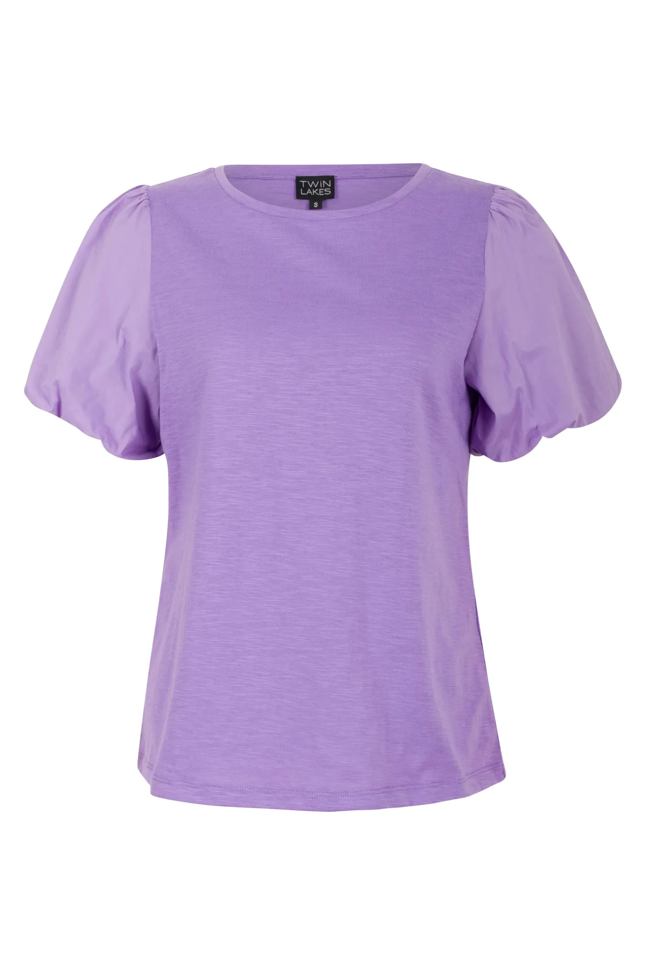 Aura Core Cotton Rich Top with puff sleeve | LAVENDER | 6965AR