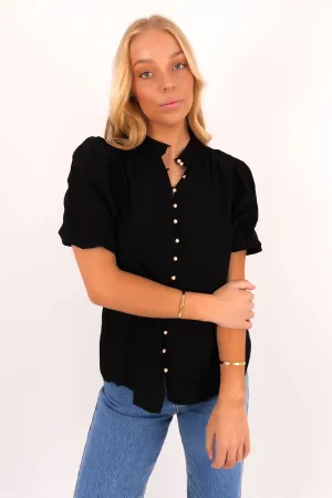 Mayflower Blouse Black High Density Fabric UV protected