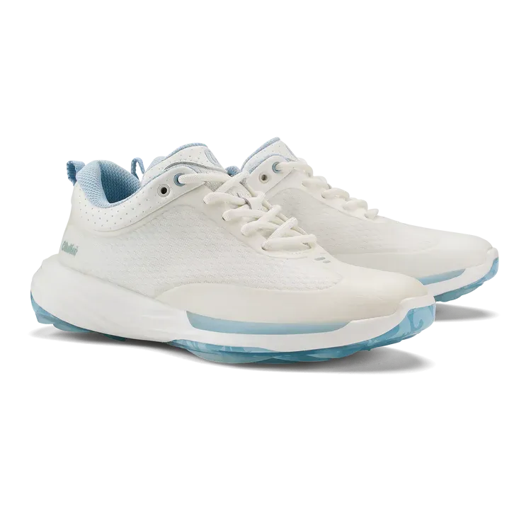 Olukai Women's Makena Golf Shoes- Bright White Secure Swing Firm base