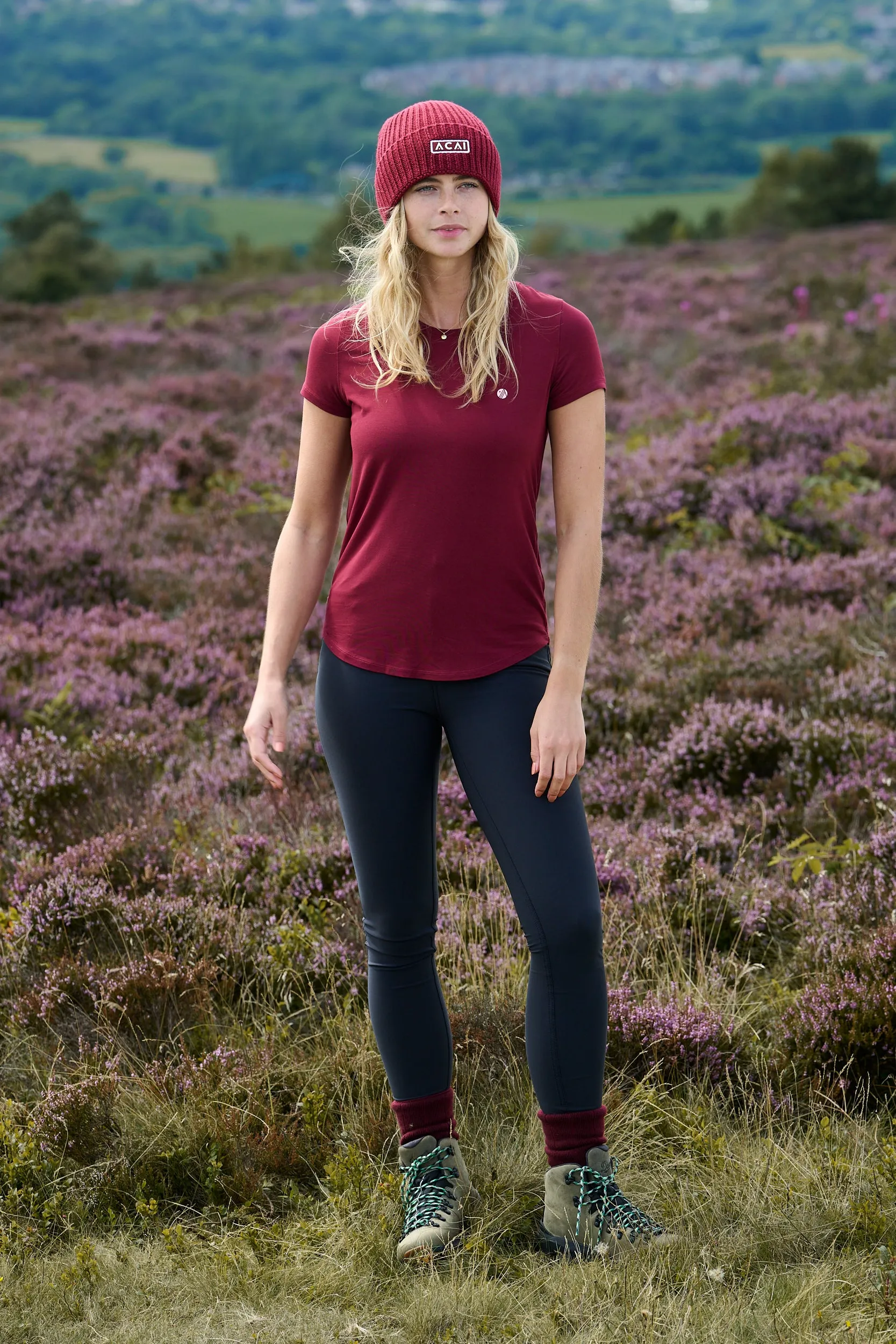 Quick Dry Wear On The Go Tee - Cabernet