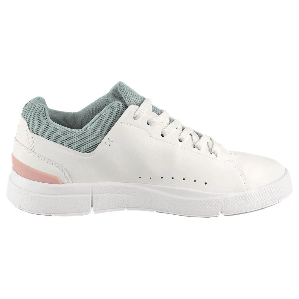 On Women's THE ROGER Advantage - White/Rosehip Durable Upper Rubberized Edging