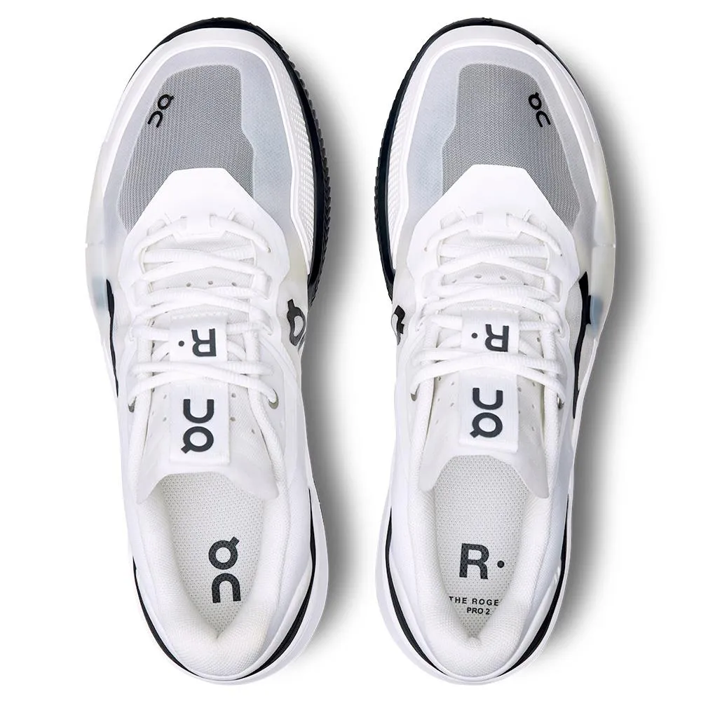 Wide toe box On Women's THE ROGER Pro 2 Clay - White/Black