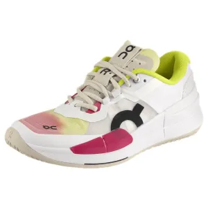 On Women's THE ROGER Pro 2 - White/Lime Shock Dissipation Heel Easy Walk