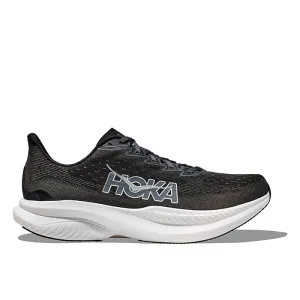 Womens Hoka Mach 6 in Black/White Sock Like Ankle Collar Shock   Absorbing Technology