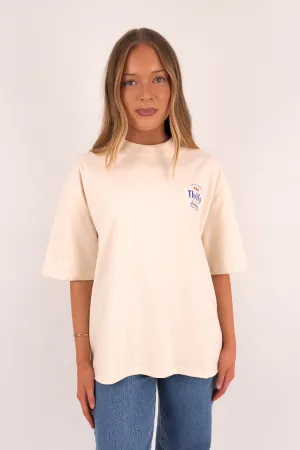 Original Strength Oversized Tee Heritage White Cozy Touch Sporty and Stylish