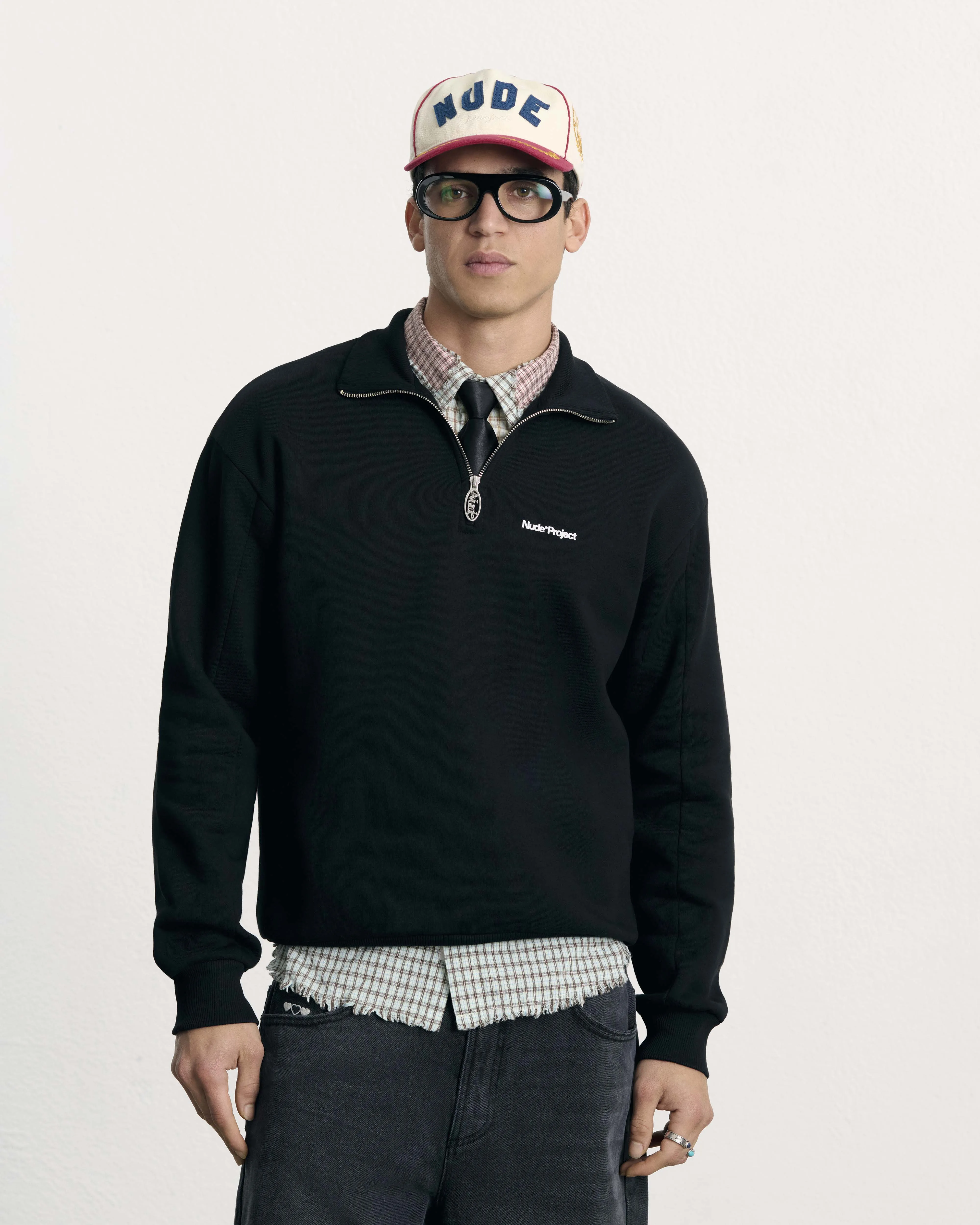 Origins Quarter-Zip Black Yoga Friendly Chill Outfit