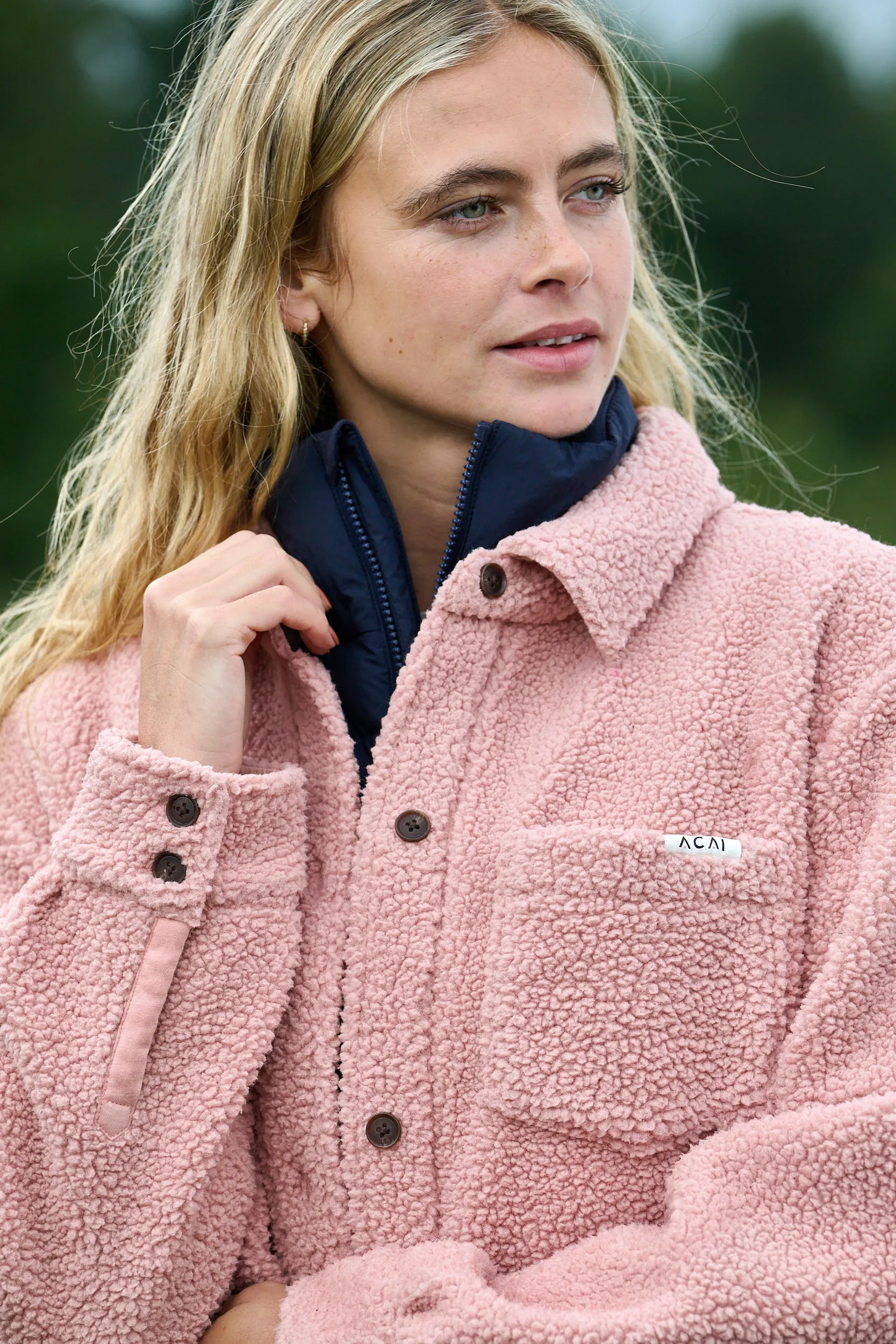Outlander Fleece Shirt - Dusky Pink Weekend Style