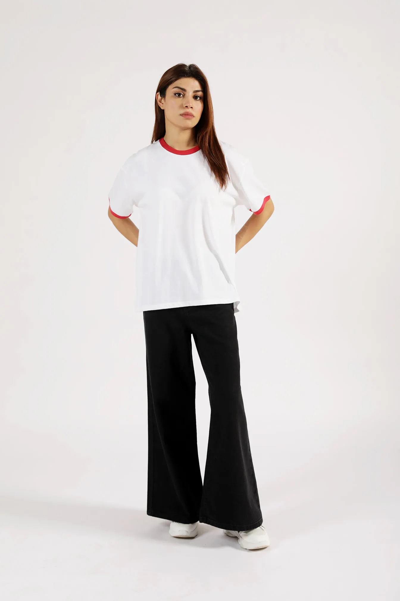 regular but not boring OVERSIZED CONTRAST TEE