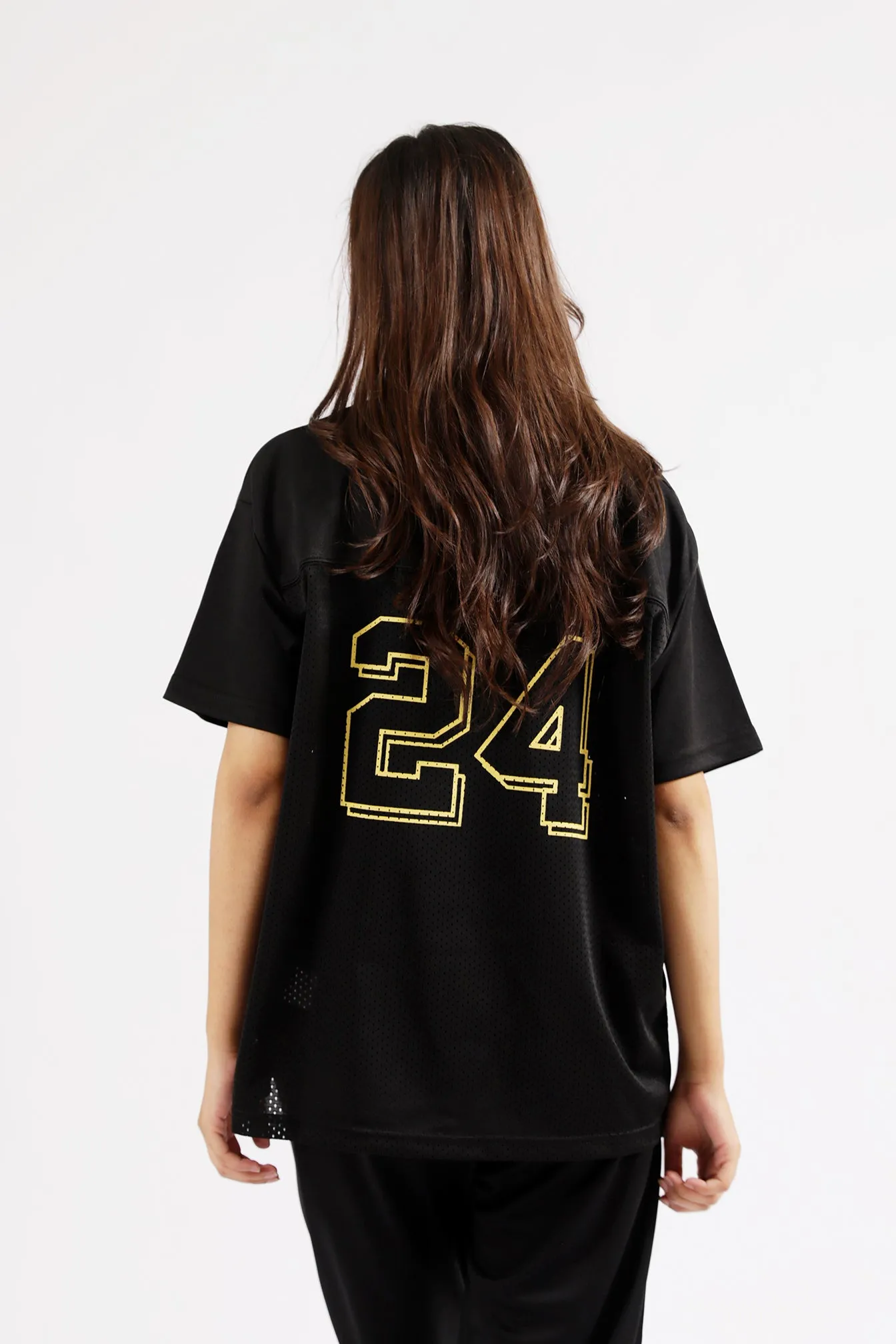 OVERSIZED MESH DETAIL TEE Circular Knit Design ComfortFirst