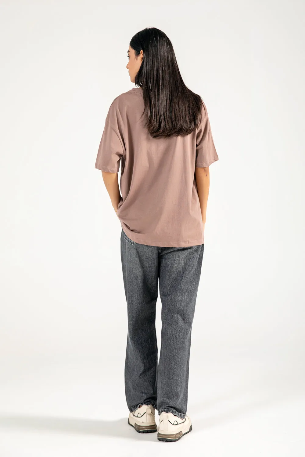 Dimensional Stability Weave OVERSIZED SLOGAN TEE