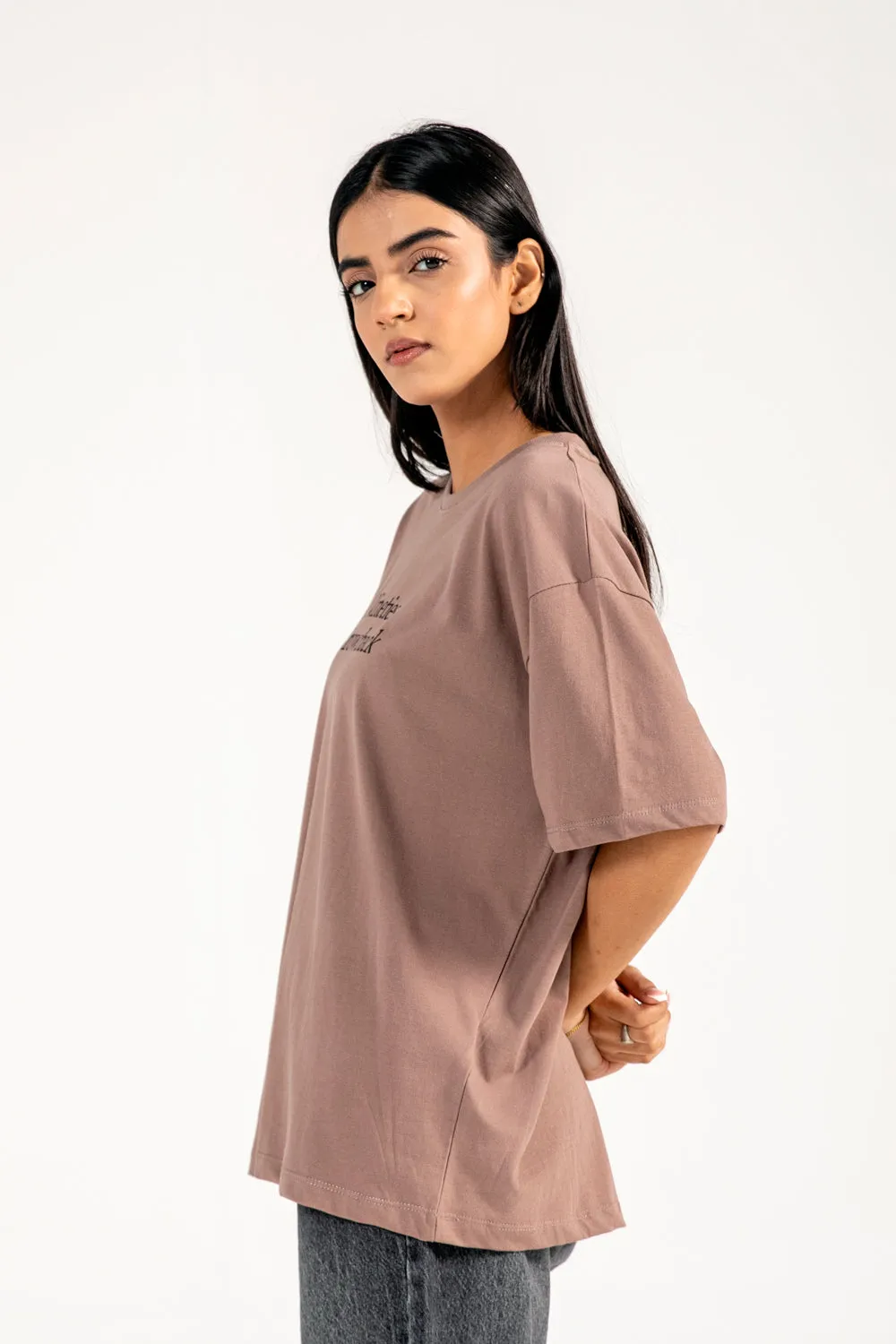 LowImpact Manufacturing BioBased Fibers OVERSIZED SLOGAN TEE