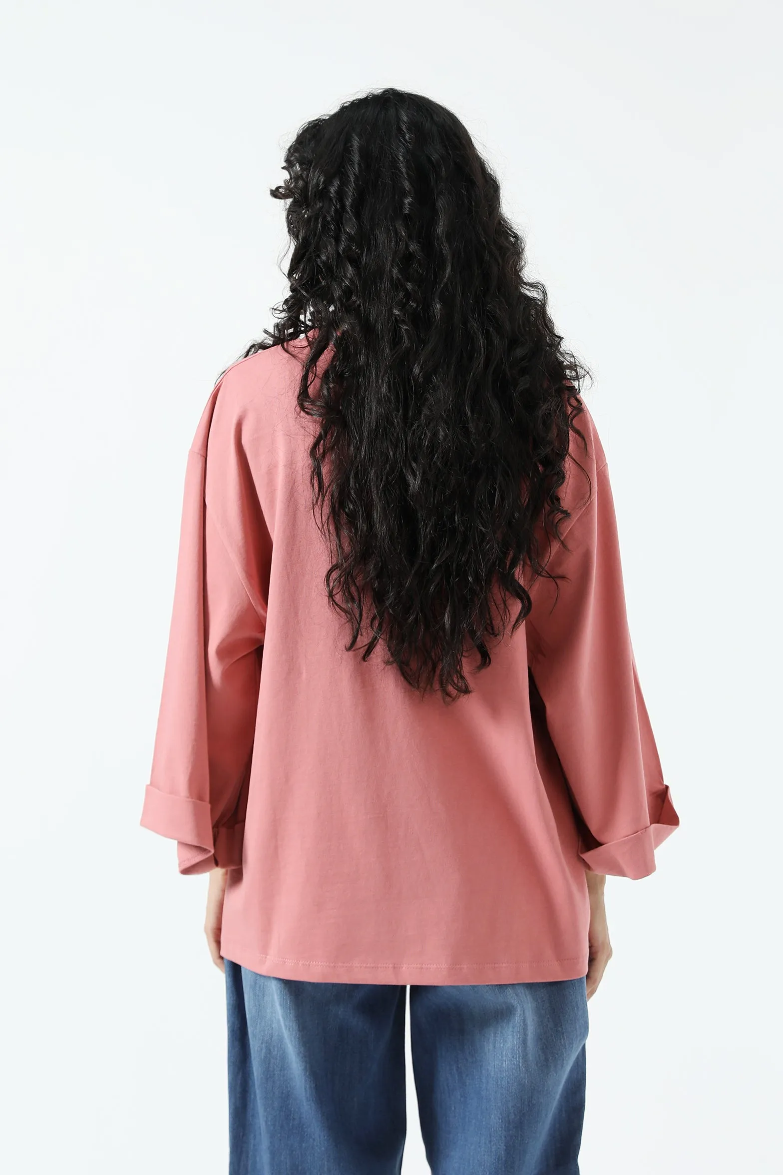 Silk combination Classic Style Trend OVERSIZED TEE
