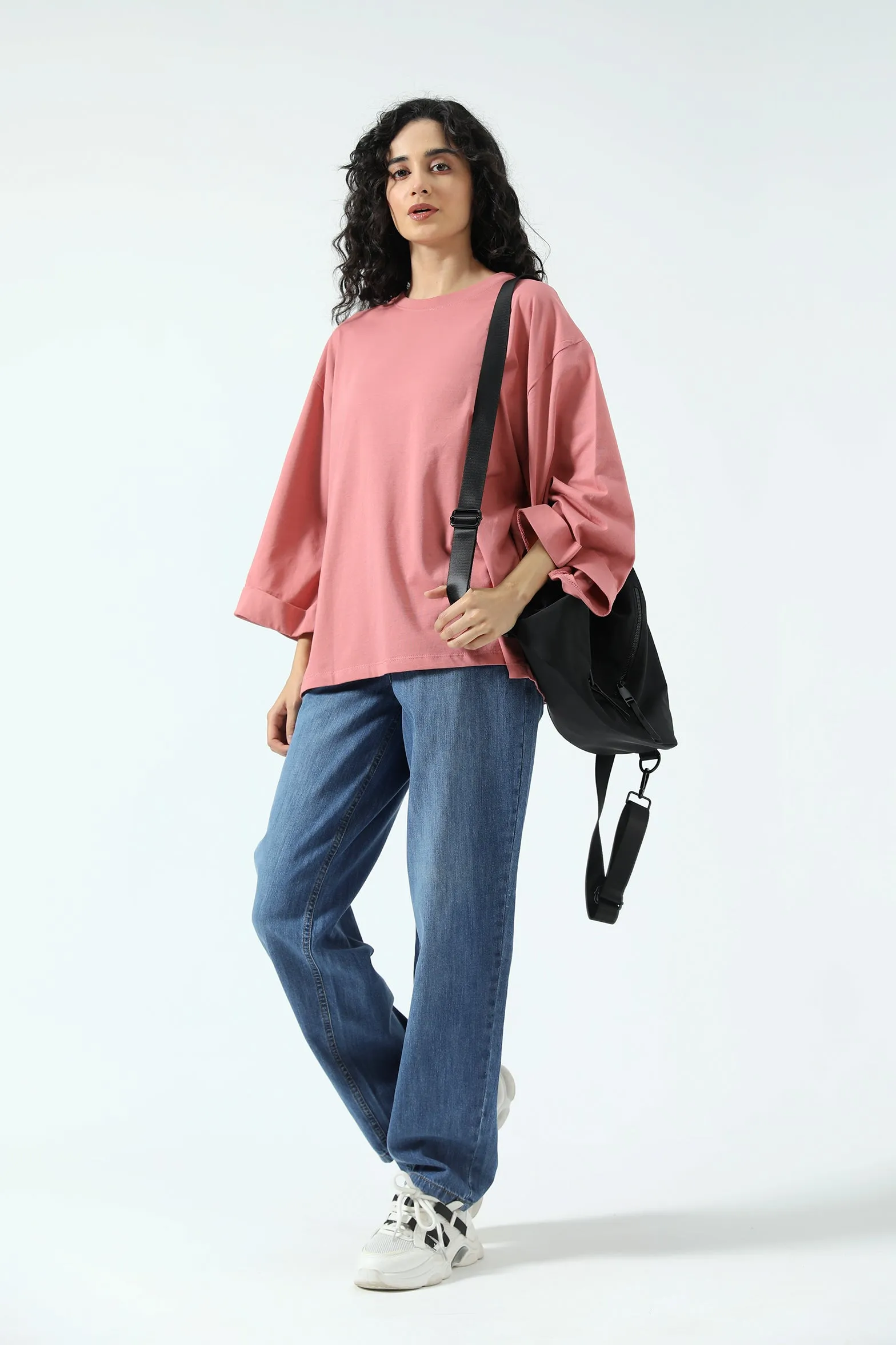 OVERSIZED TEE Slim Fit Cut Casual Style