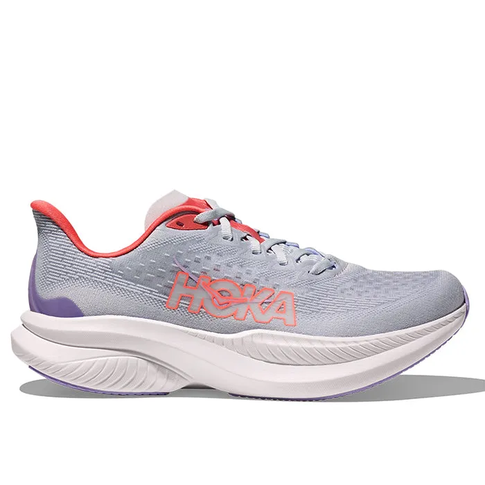 Womens Hoka Mach 6 Wide in Pale Dusk/Gull Pro - grade Zero Drop Sole
