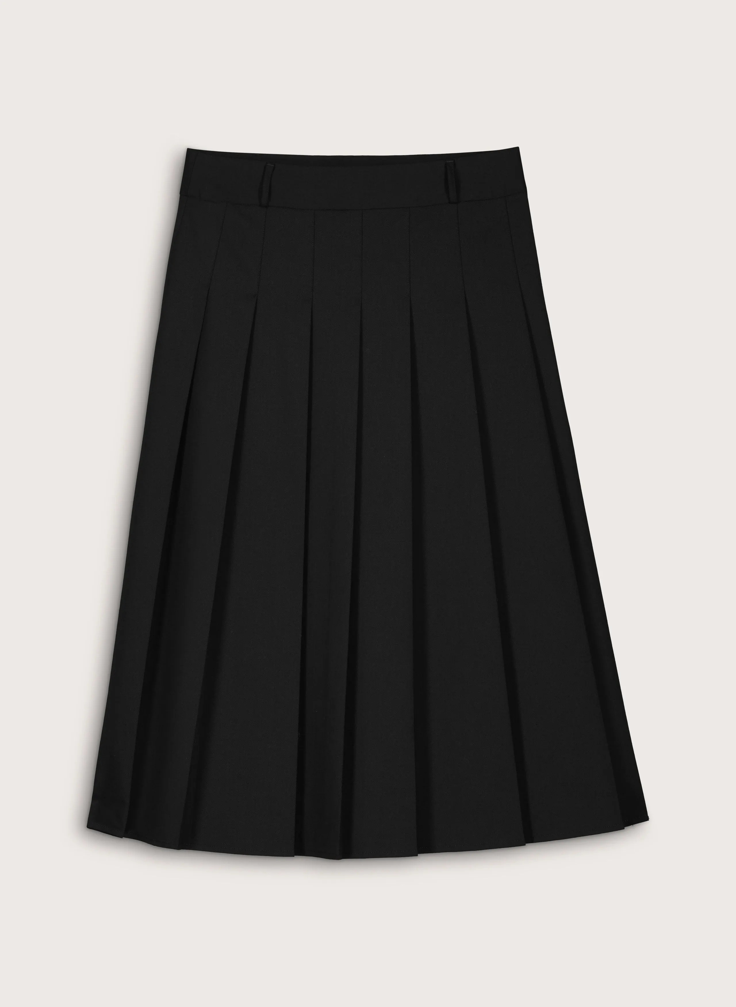 Chill Wear Luxury Finish Pam?Wool Blend Pleated Midi Skirt