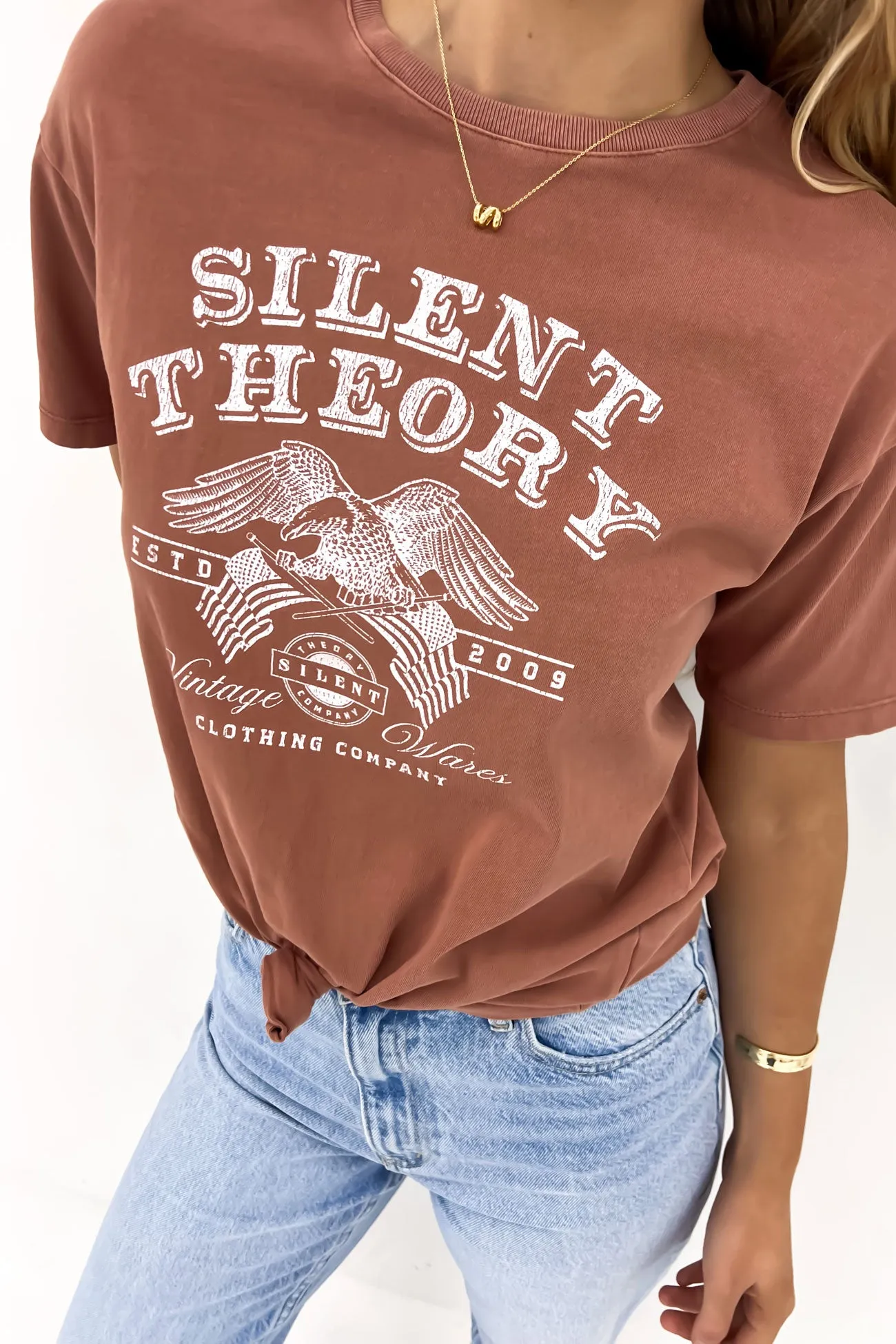 Paradox Tie Tee Terracotta Easy Layer Timeless Design