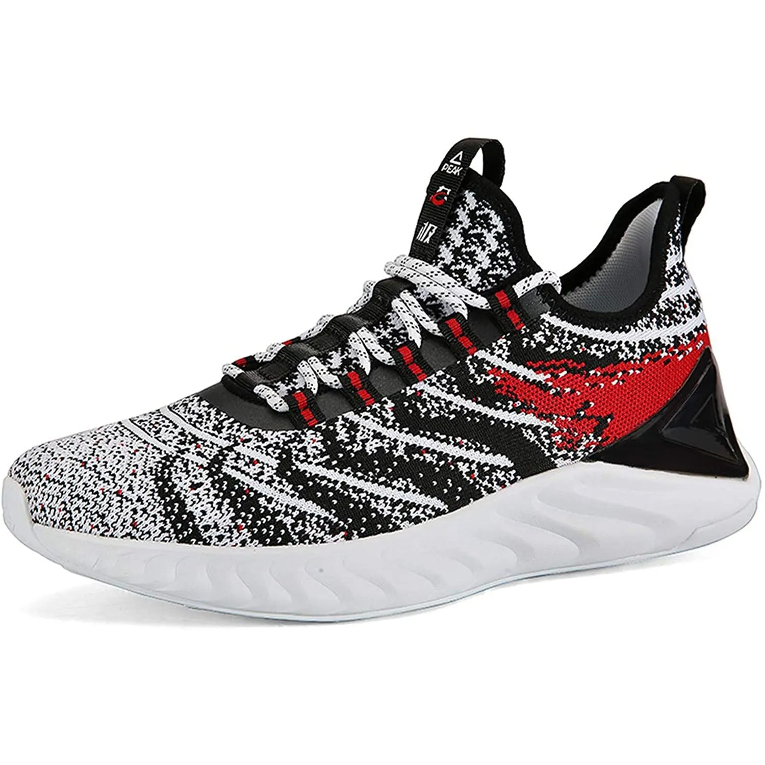 Media Pop Light Step PEAK TAICHI Running Shoes Men Adaptive Smart Cushioning Trainers King Series Light Grey