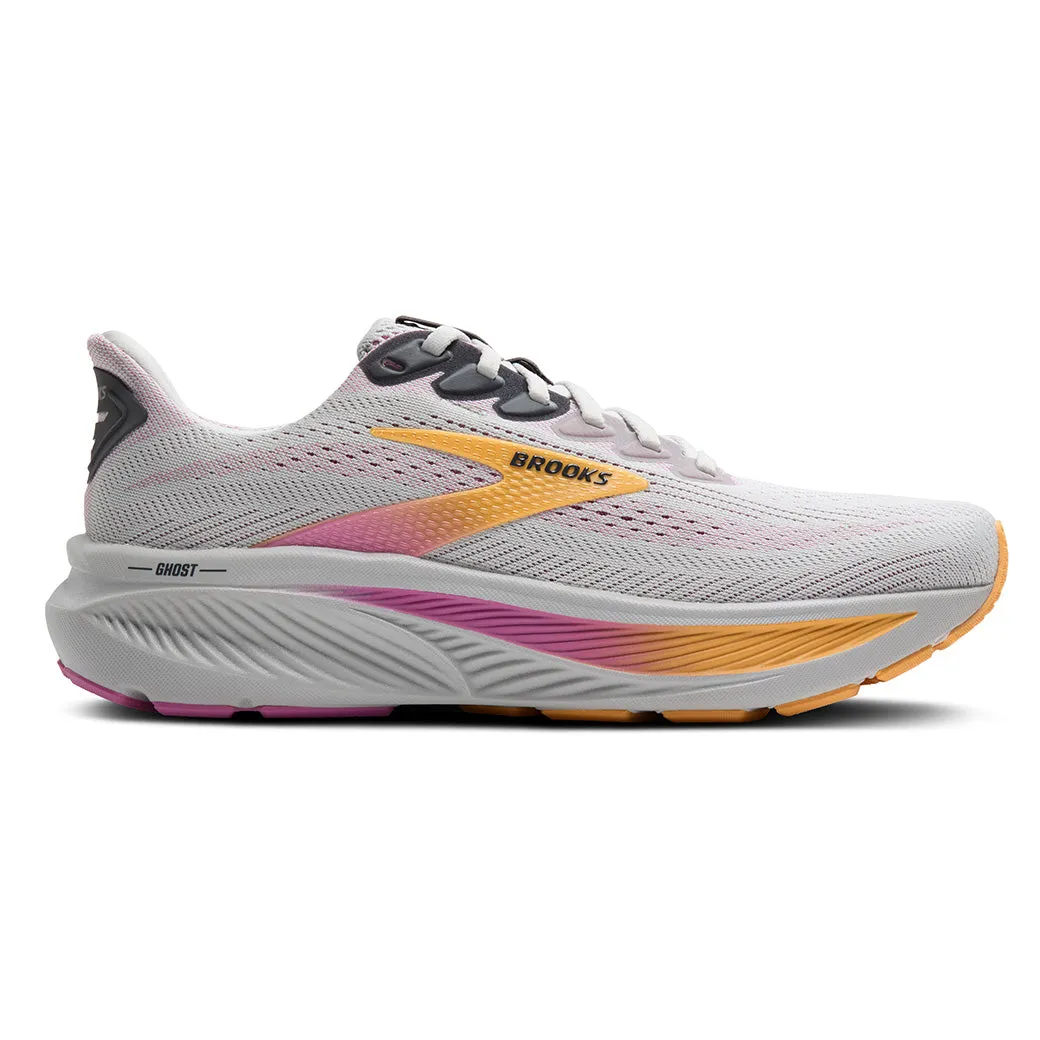 Womens Brooks Running Ghost 17 in Oyster/Apricot/Pink Brooks Ghost StablePlatform