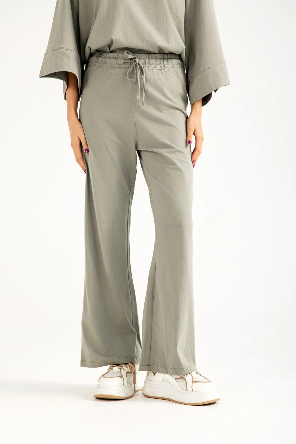 Side slits Bold Design WIDE LEG TROUSERS
