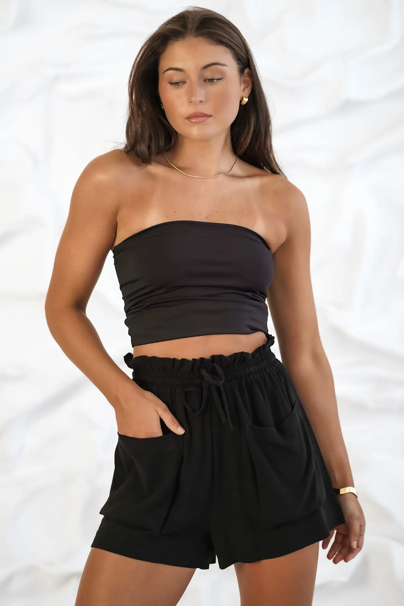 runners Logan Pocket Short Black