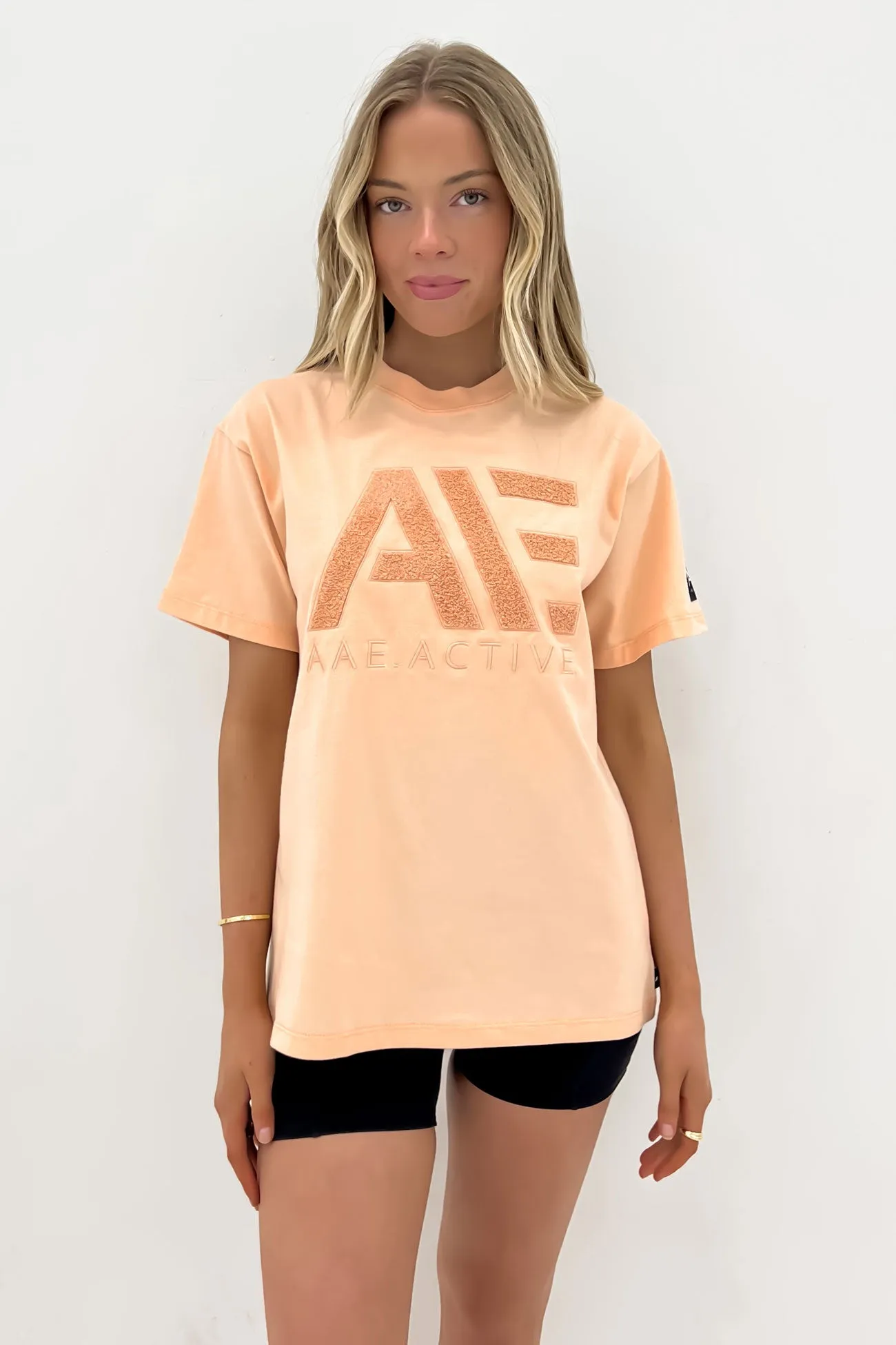 StretchReinforcedArmholes Vibrant Colors Base Active Tee Peach