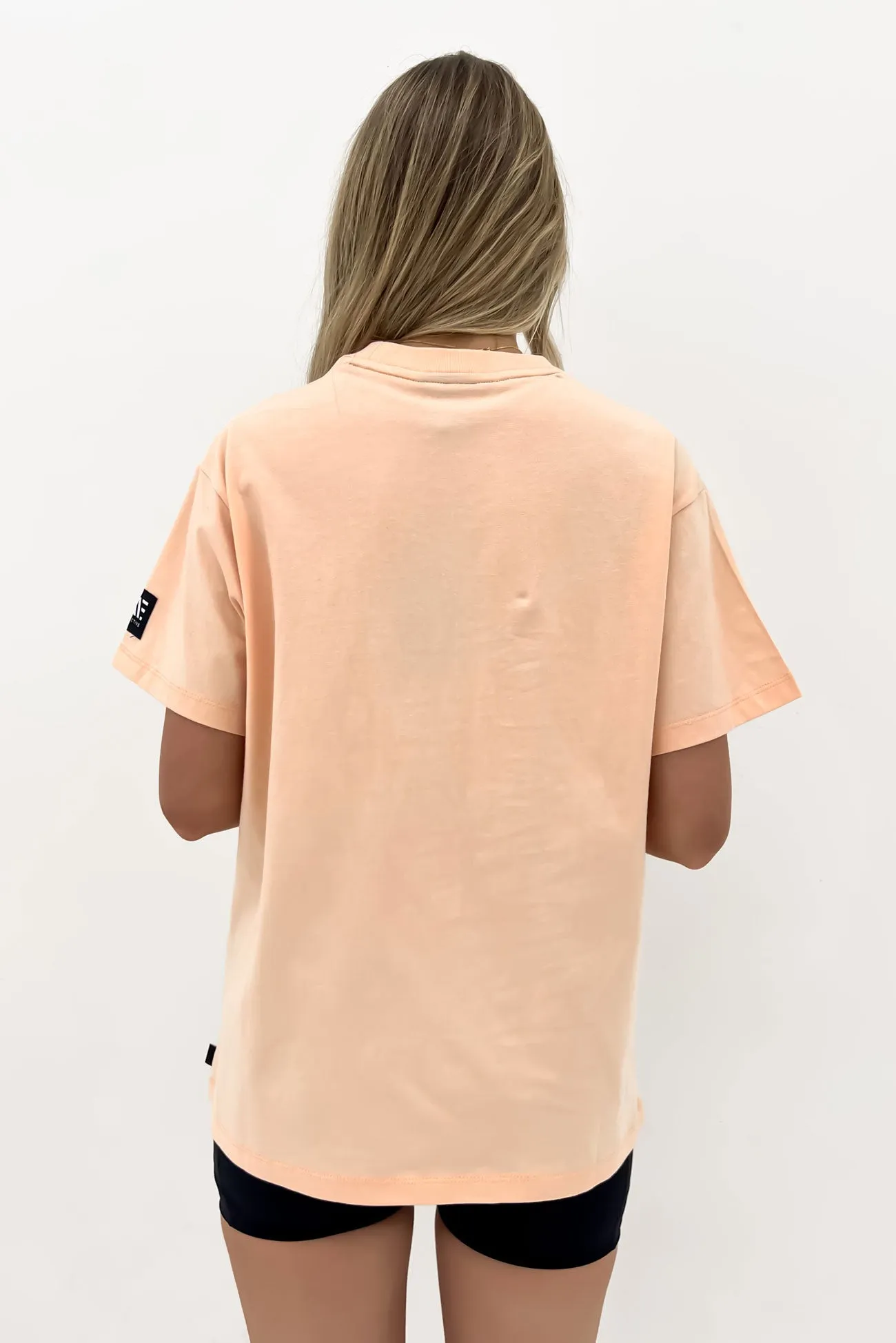 Base Active Tee Peach Wicking Interlock Knit Comfortable Layer