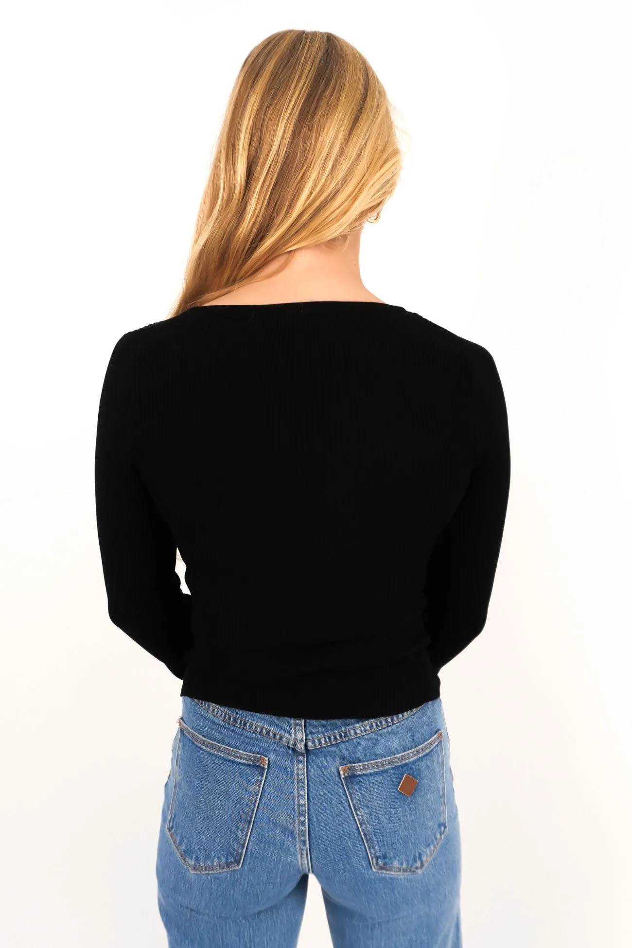 Darcie Knit Top Black Sporty Joggers