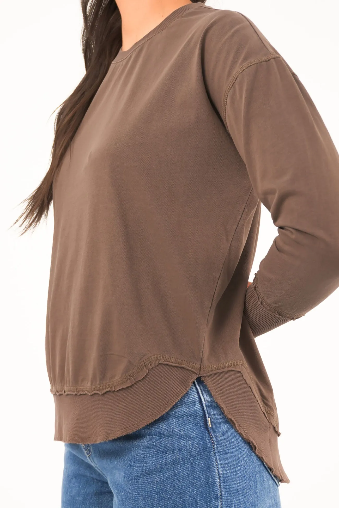 Street Fest Farrah Long Sleeve Coffee Quartz