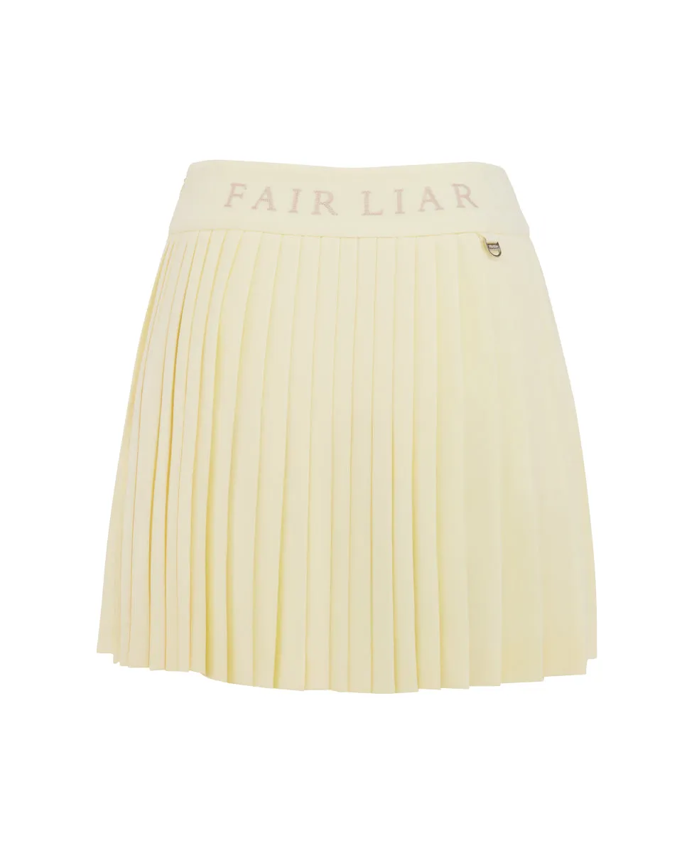 Pique pleated skirt - Yellow Tagless label Comfort Mood