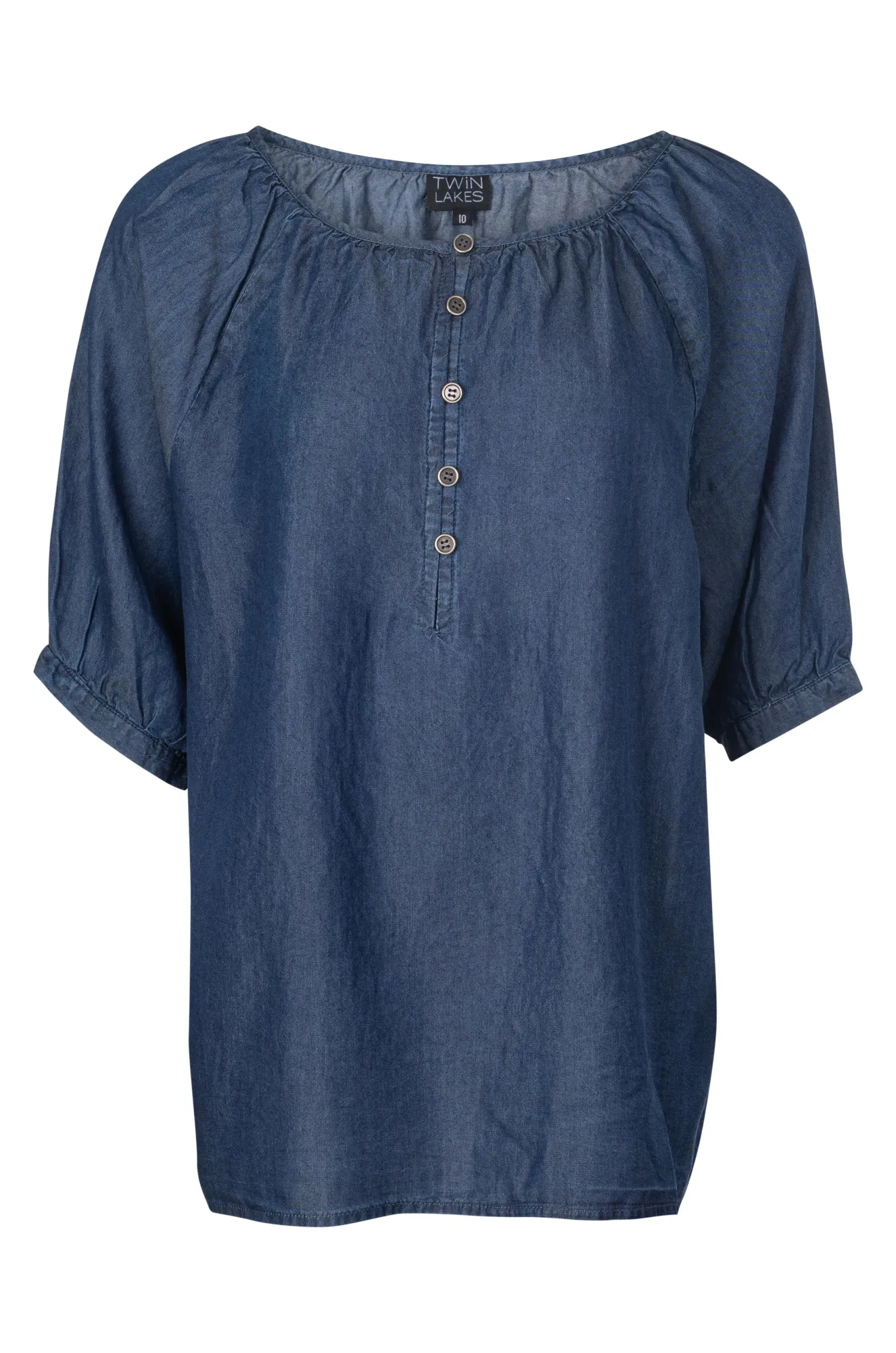 Parisian Chic ZeroWasteProduction Plain Tencel Top | DARK INDIGO | 6631A1