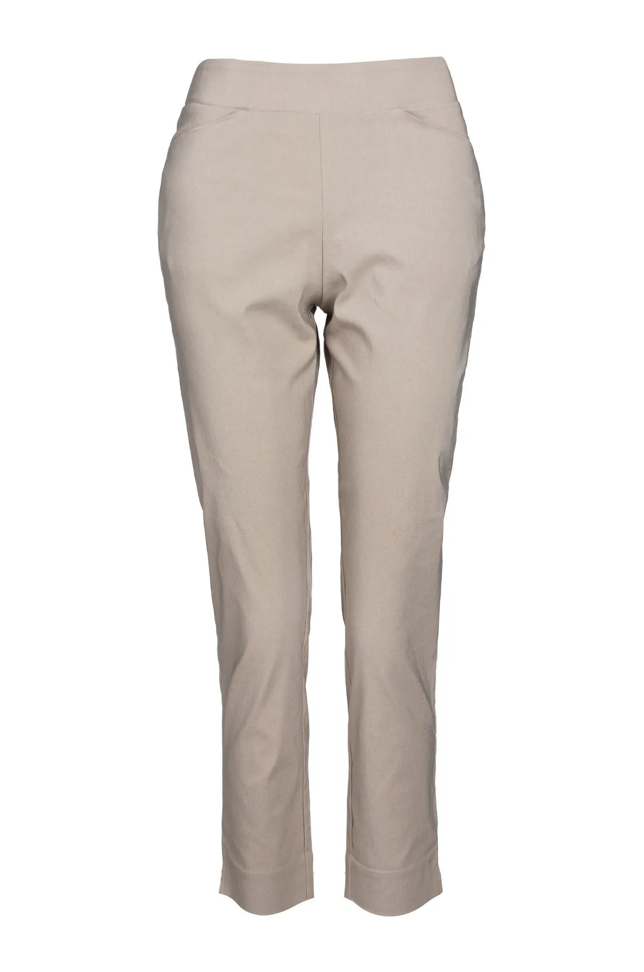 Platinum Bengaline Capri Pants | TAUPE | 6305C1 Durable Stitching