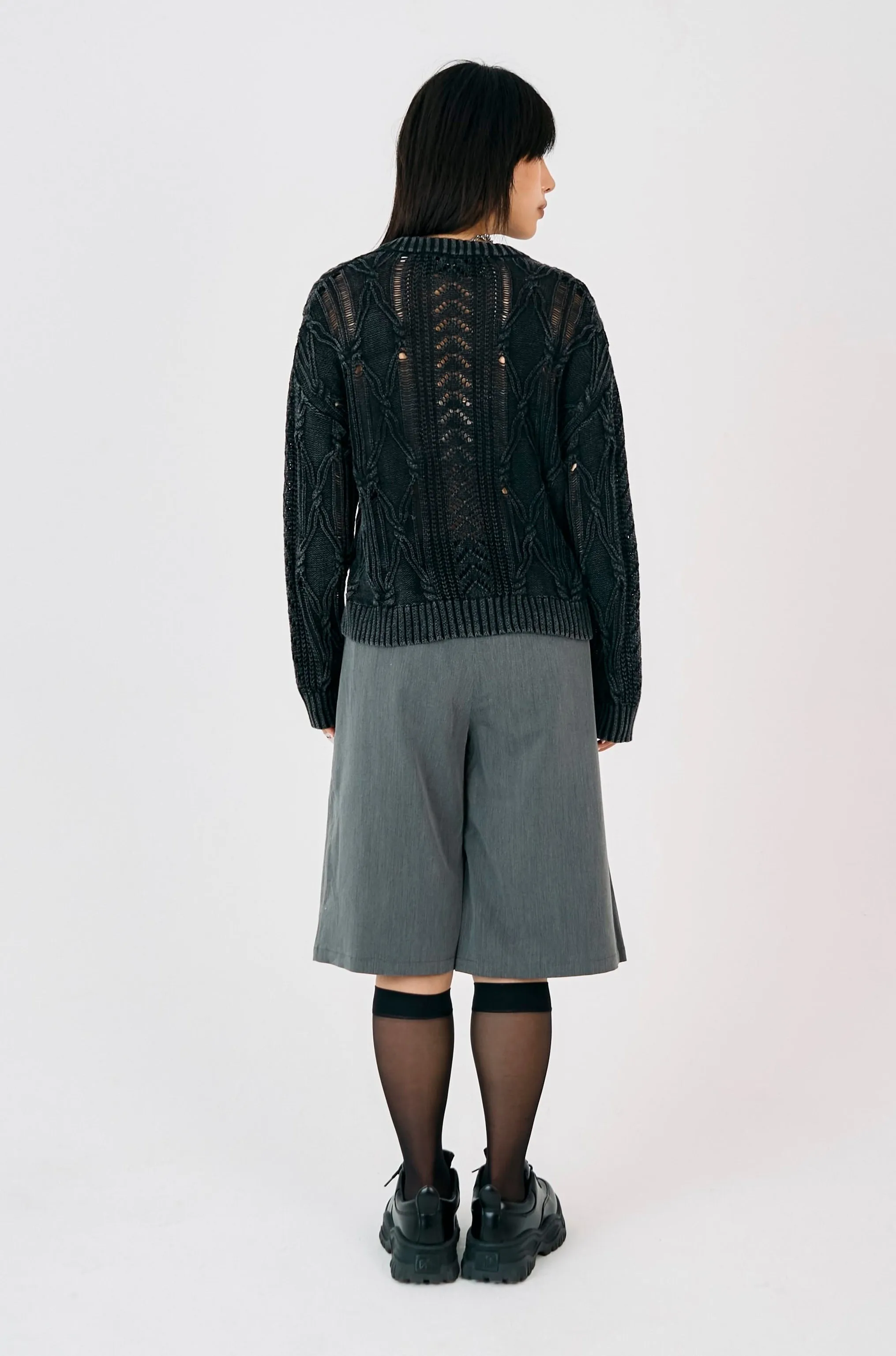 Format Acid Wash Knit Plush Inner Lining