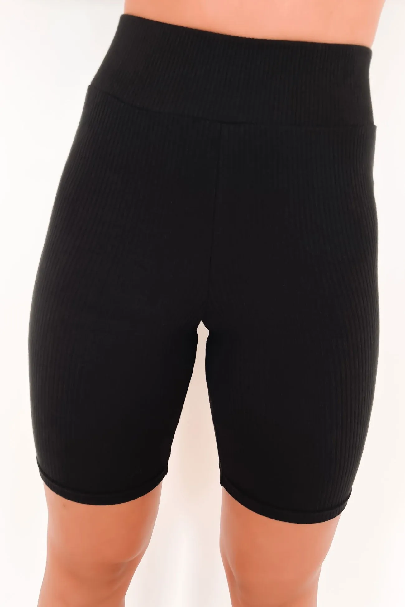 Stretch Layers Core Ribbed Bike Short Black